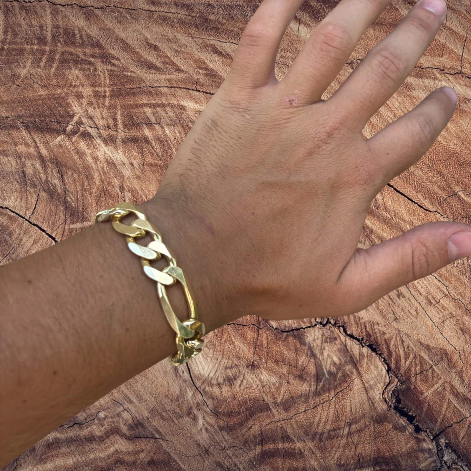 925 Sterling Silver 13mm Figaro Bracelet - Image 21