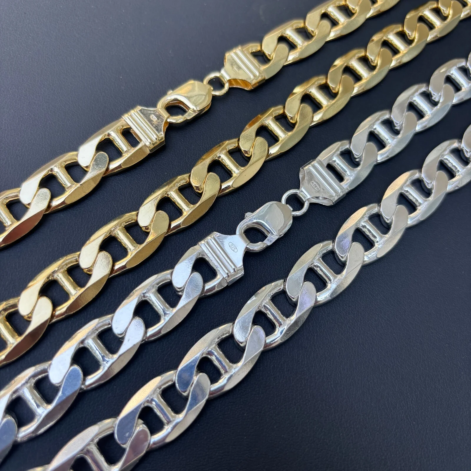 925 Sterling Silver 13mm Mariner Chain Necklace - Image 3