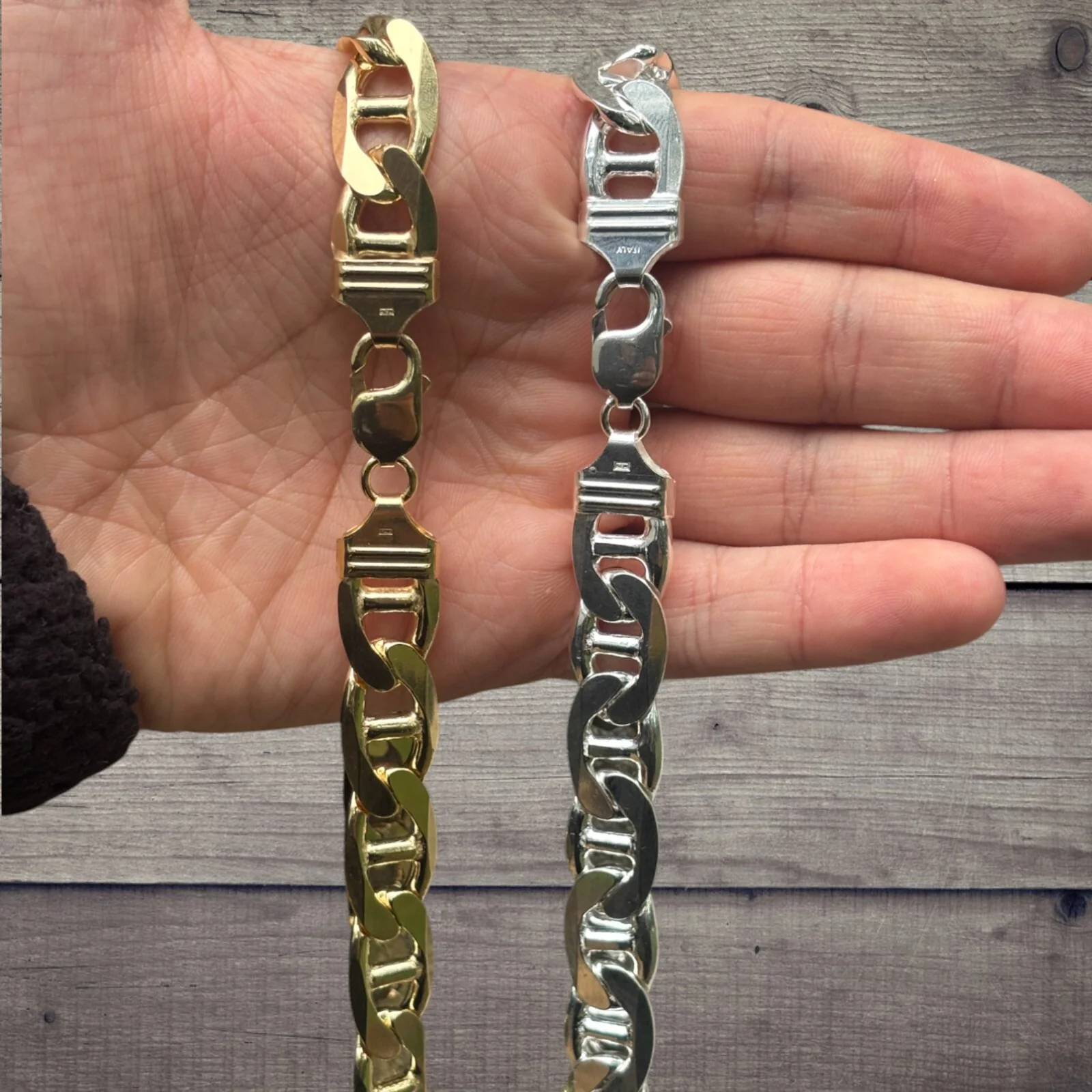925 Sterling Silver 13mm Mariner Chain Necklace - Image 4