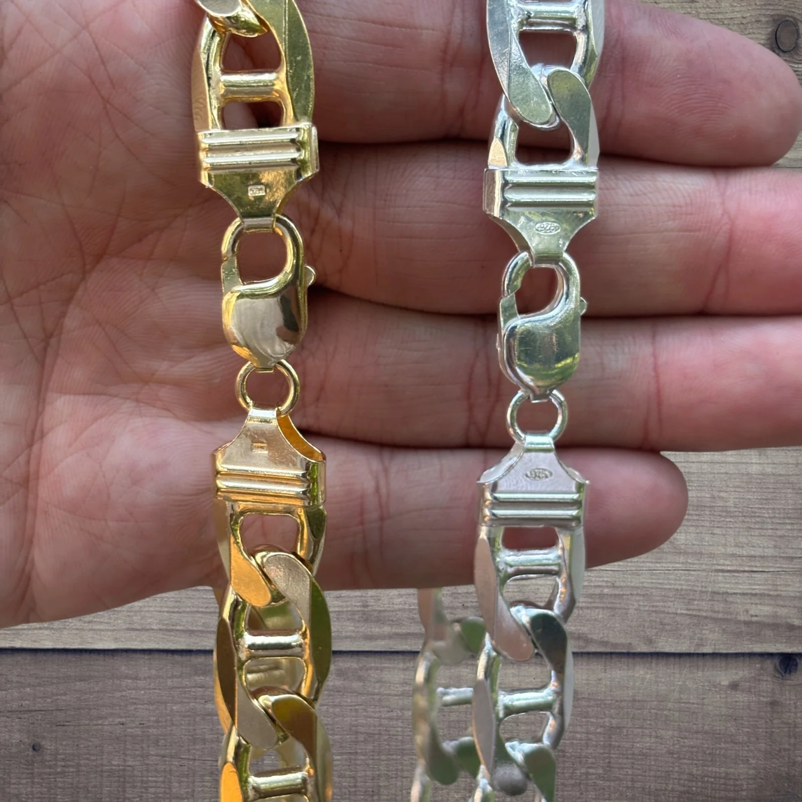 925 Sterling Silver 13mm Mariner Chain Necklace - Image 7