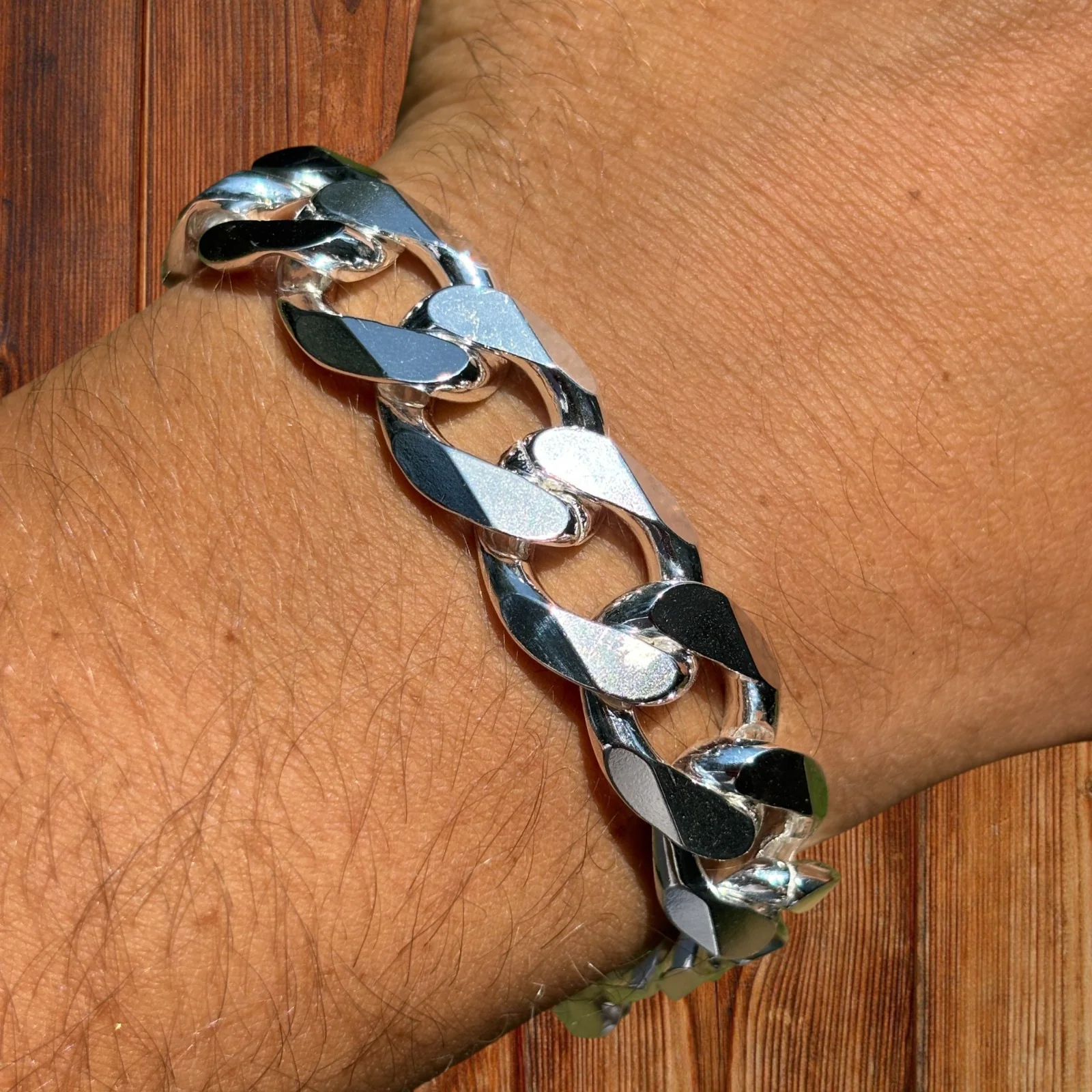 925 Sterling Silver 15mm Curb Bracelet - Image 12