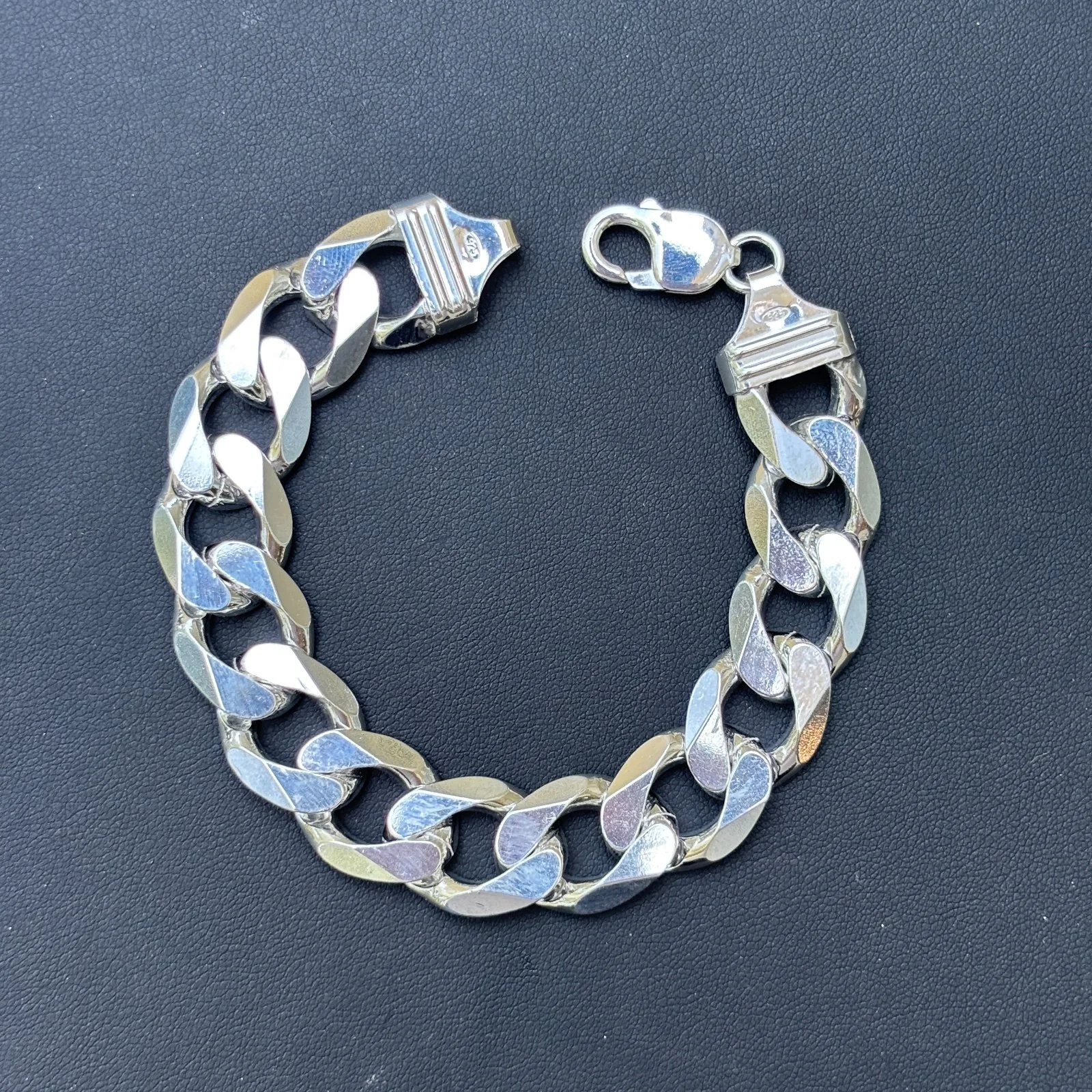 925 Sterling Silver 15mm Curb Bracelet - Image 14