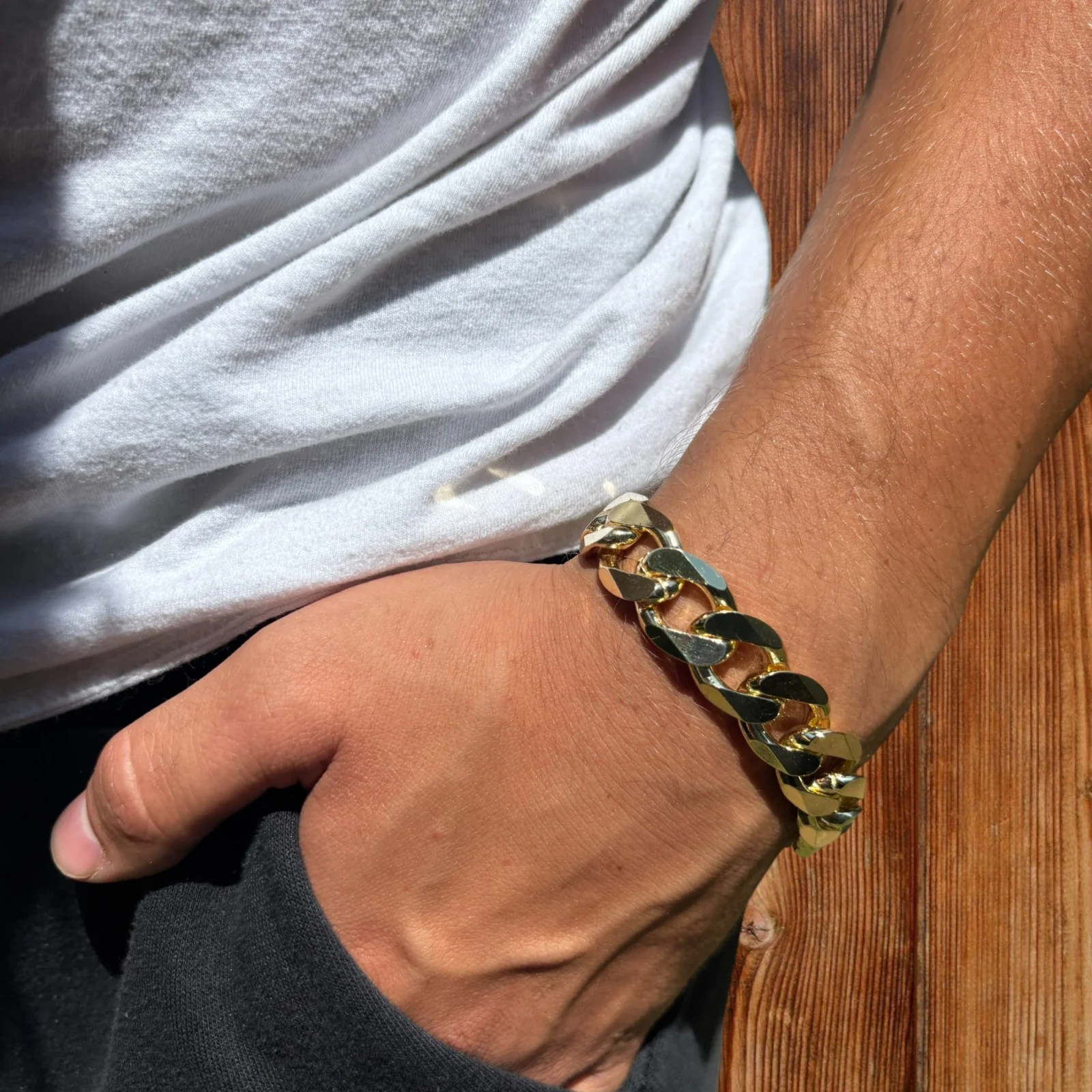 925 Sterling Silver 15mm Curb Bracelet - Image 24