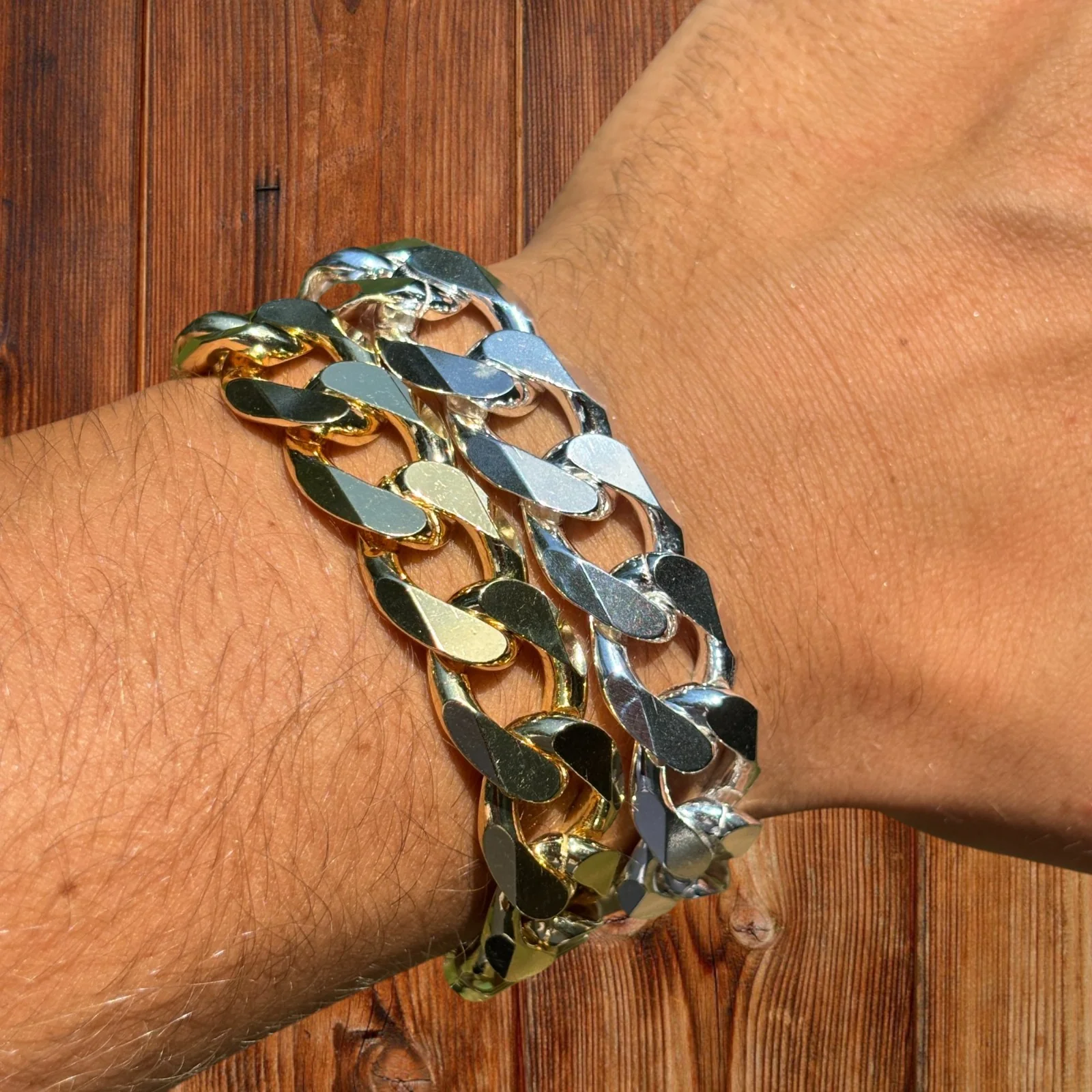 925 Sterling Silver 15mm Curb Bracelet - Image 3