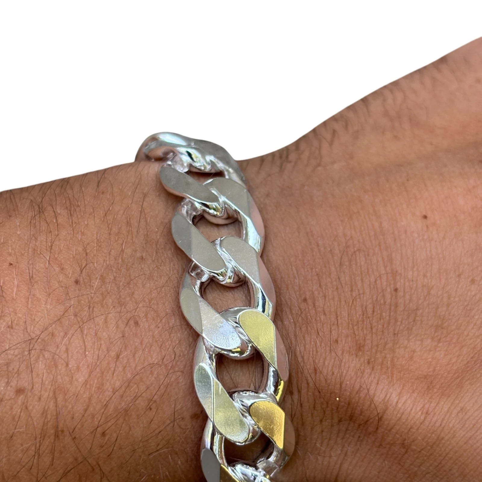 925 Sterling Silver 15mm Curb Bracelet - Image 8