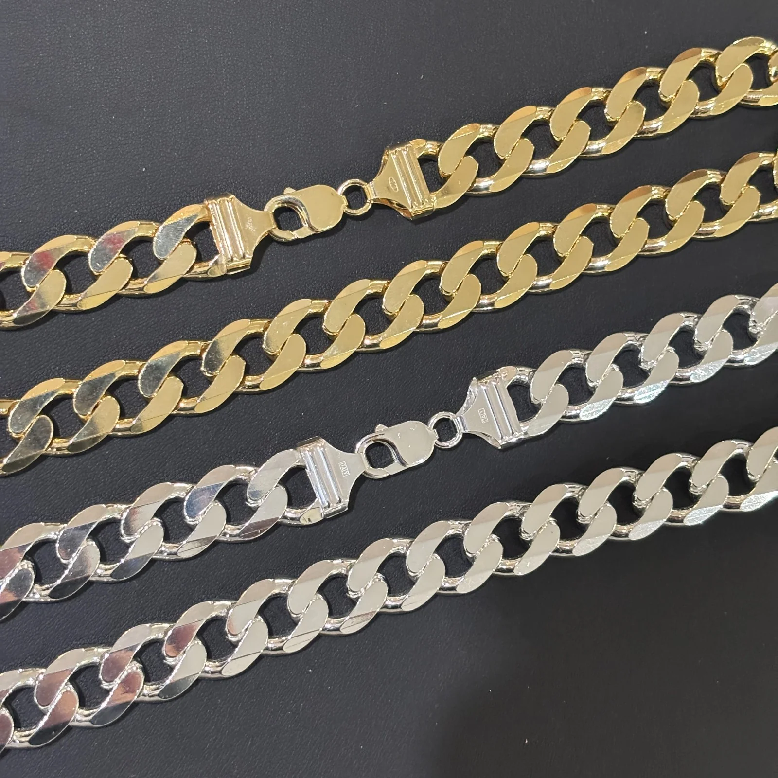 925 Sterling Silver 15mm Curb Chain Necklace - Image 10