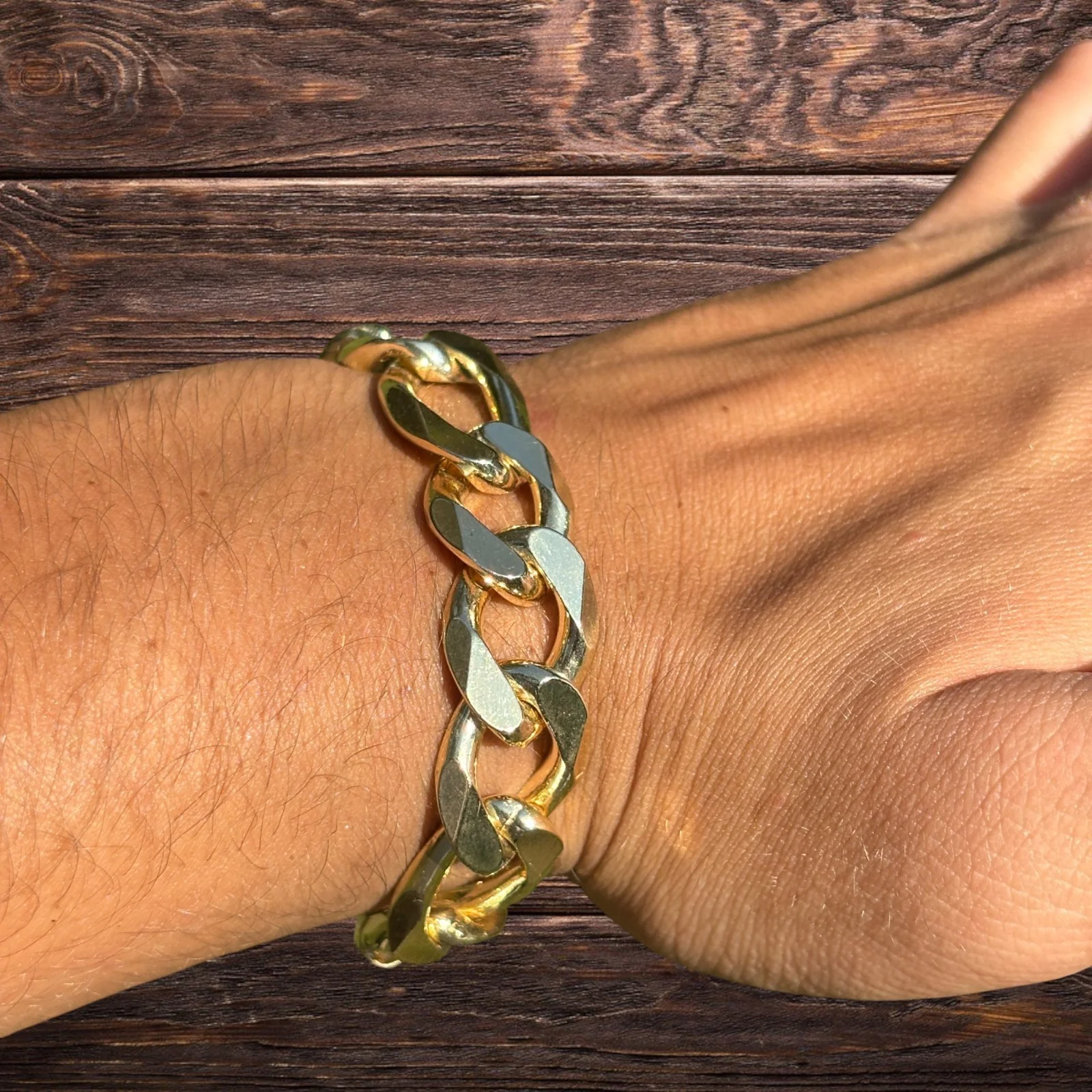 925 Sterling Silver 15mm Figaro Bracelet - Image 18