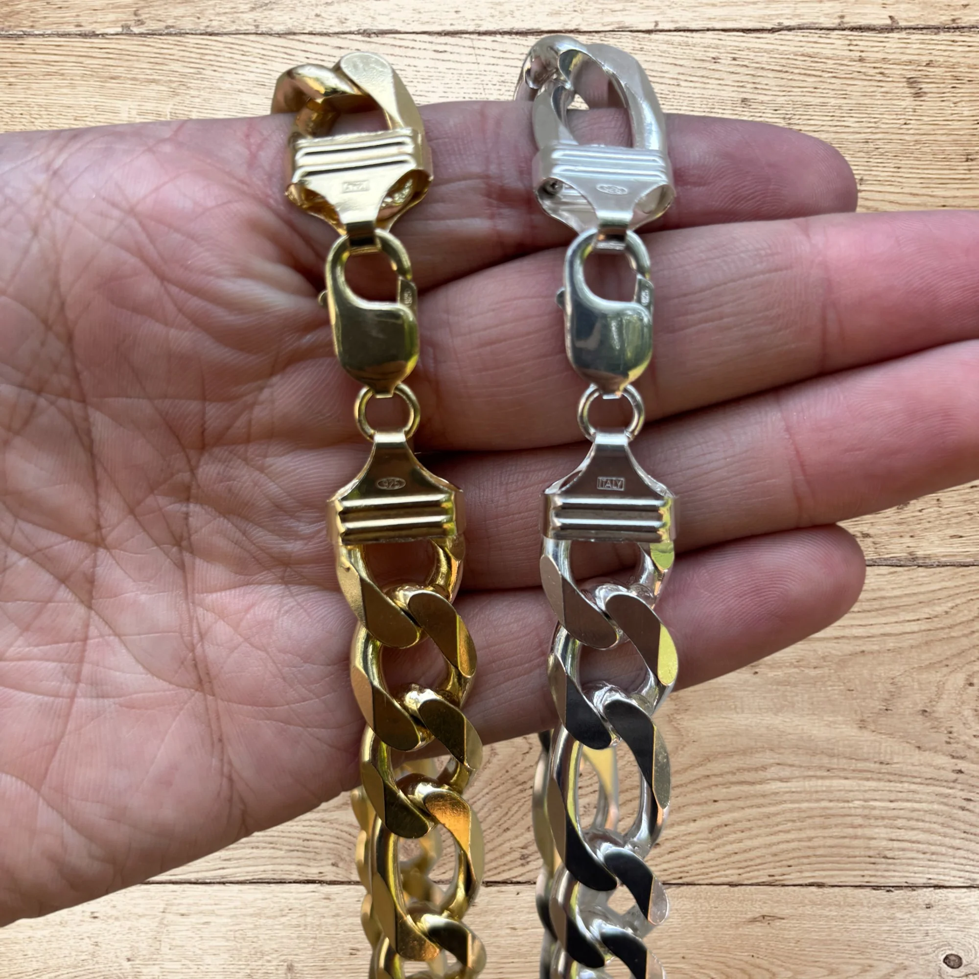 925 Sterling Silver 15mm Figaro Chain Necklace - Image 10