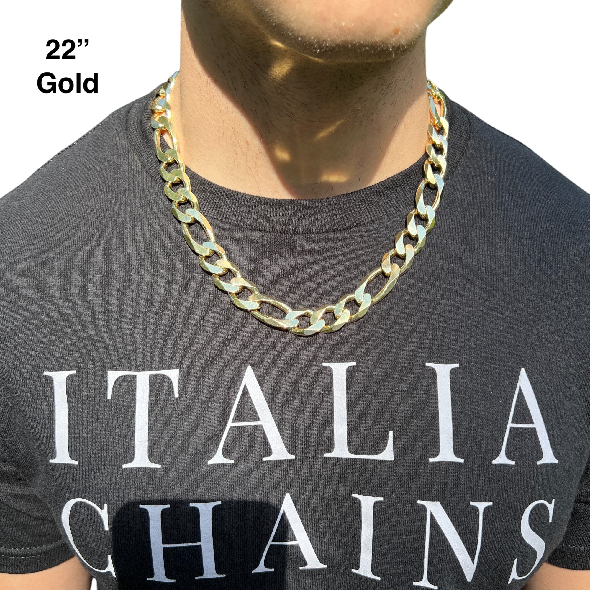 925 Sterling Silver 15mm Figaro Chain Necklace - Image 15