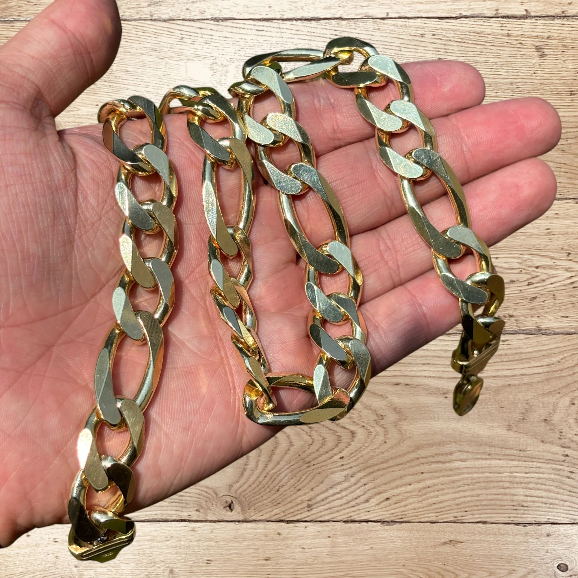 925 Sterling Silver 15mm Figaro Chain Necklace - Image 9