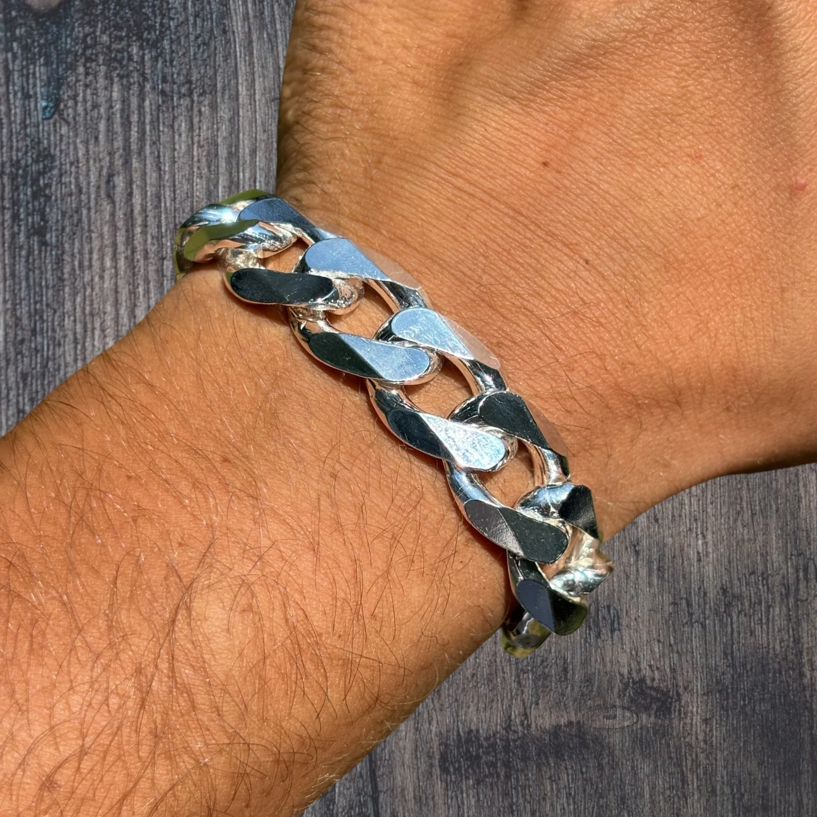 925 Sterling Silver 16mm Curb Bracelet - Image 10