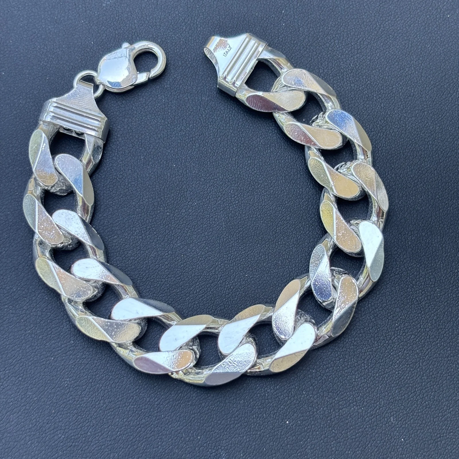 925 Sterling Silver 16mm Curb Bracelet - Image 13