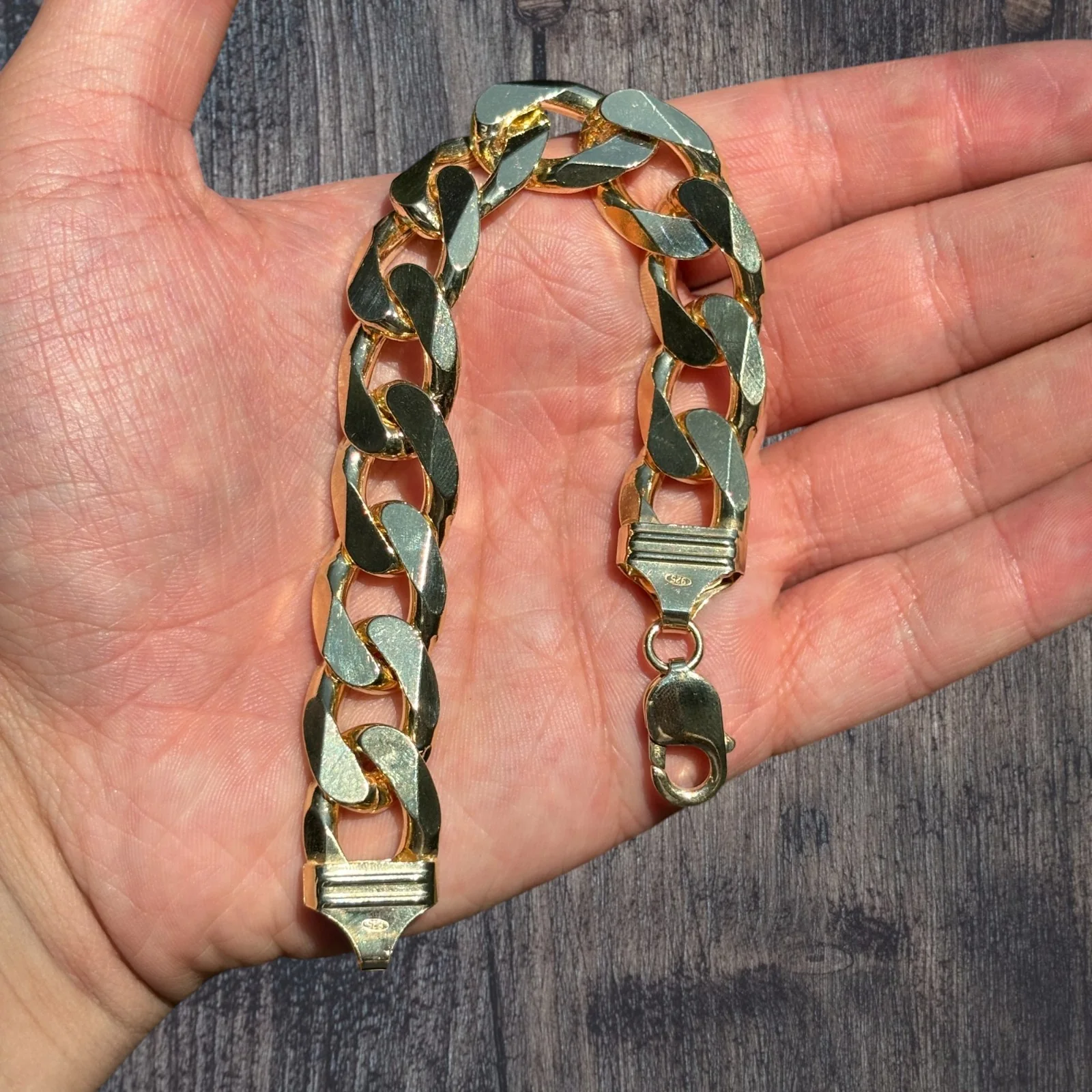 925 Sterling Silver 16mm Curb Bracelet - Image 24
