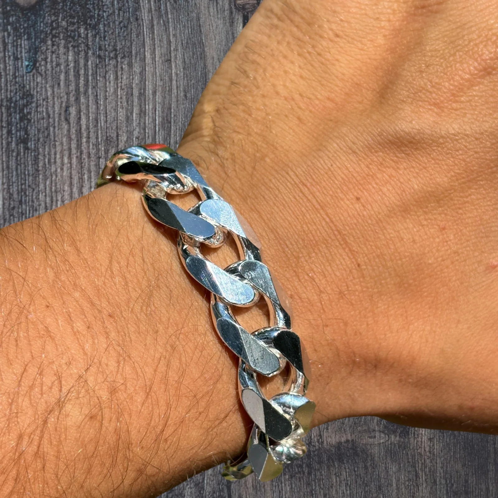 925 Sterling Silver 16mm Curb Bracelet - Image 7
