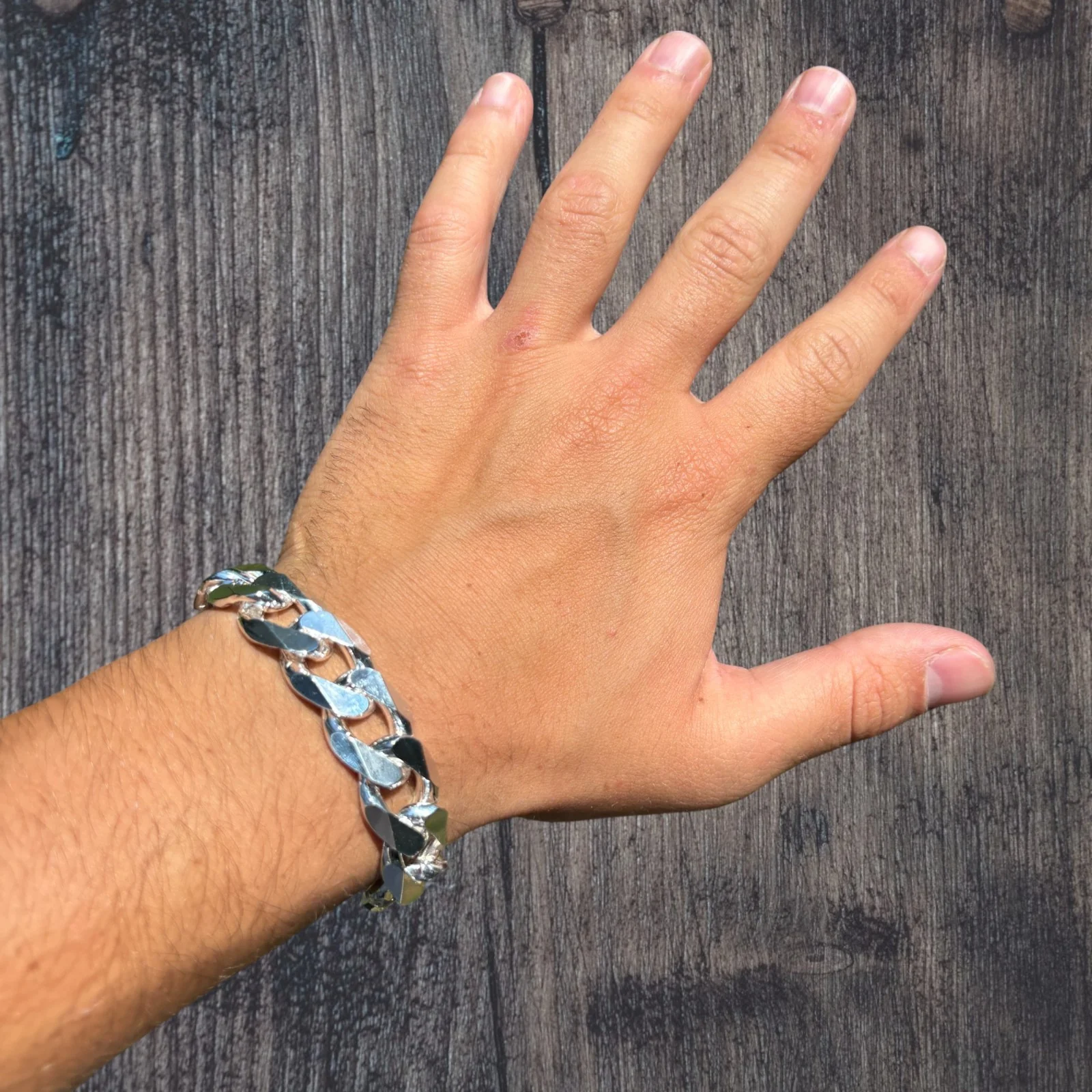 925 Sterling Silver 16mm Curb Bracelet - Image 8
