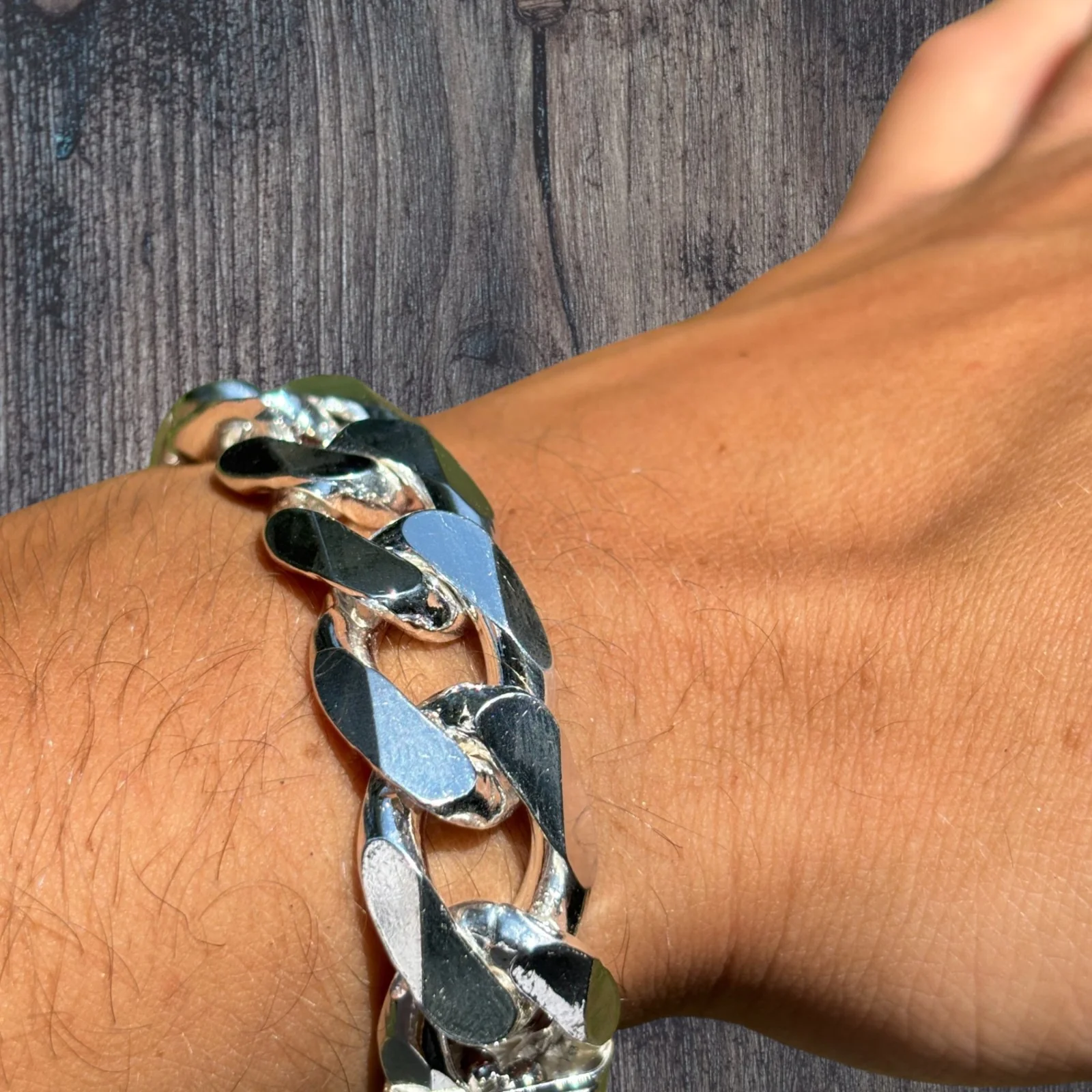 925 Sterling Silver 16mm Curb Bracelet - Image 9