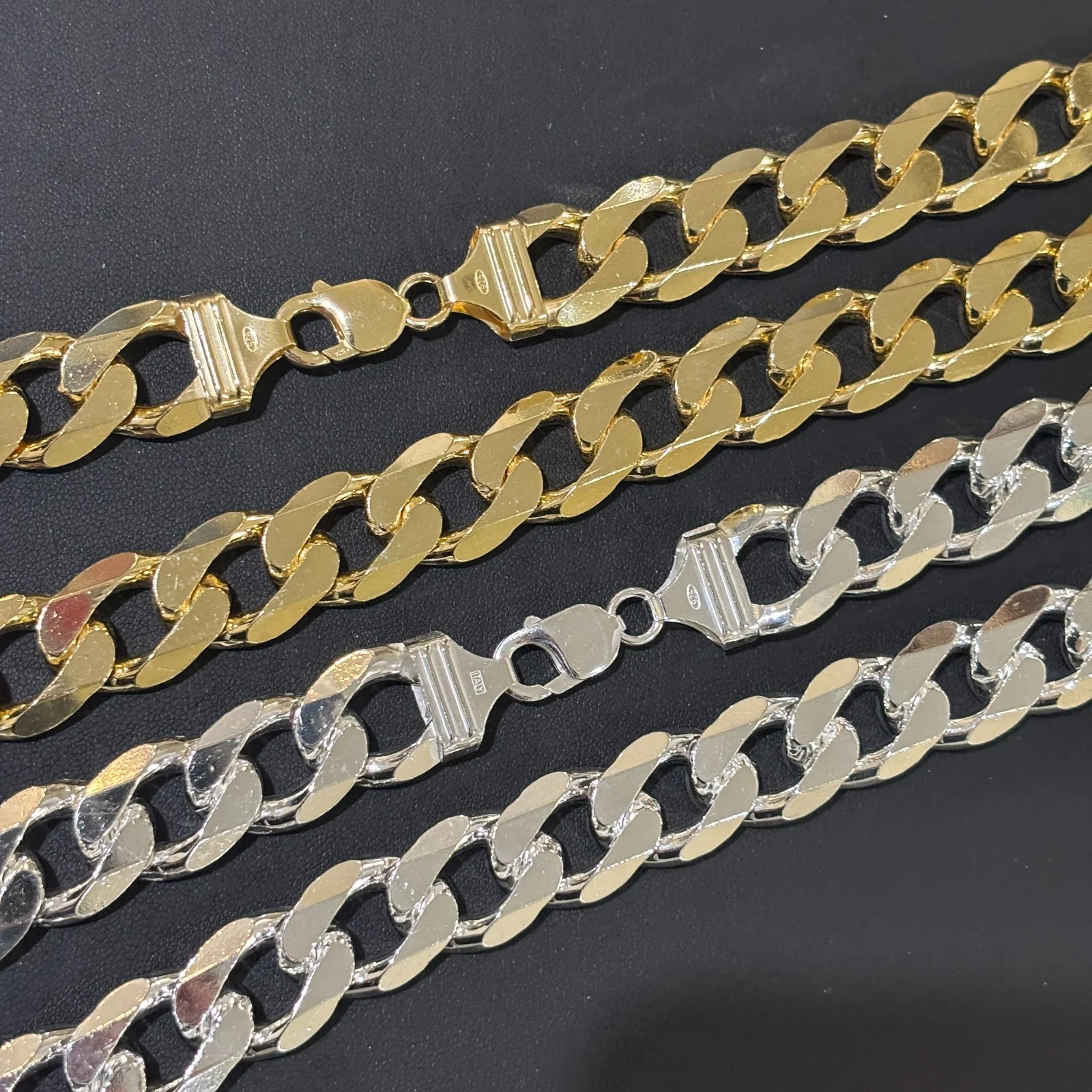 925 Sterling Silver 16mm Curb Chain Necklace - Image 3