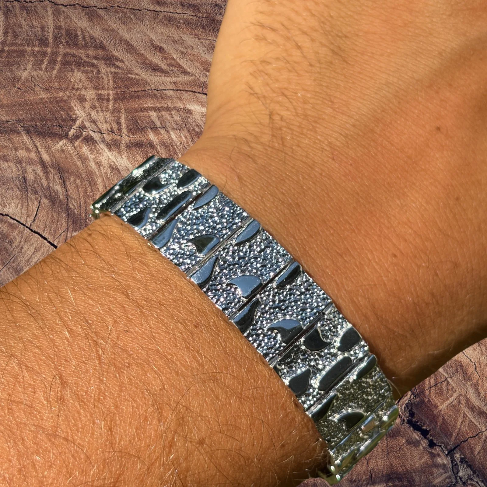 925 Sterling Silver 16mm Custom Nugget Link Bracelet - Image 10