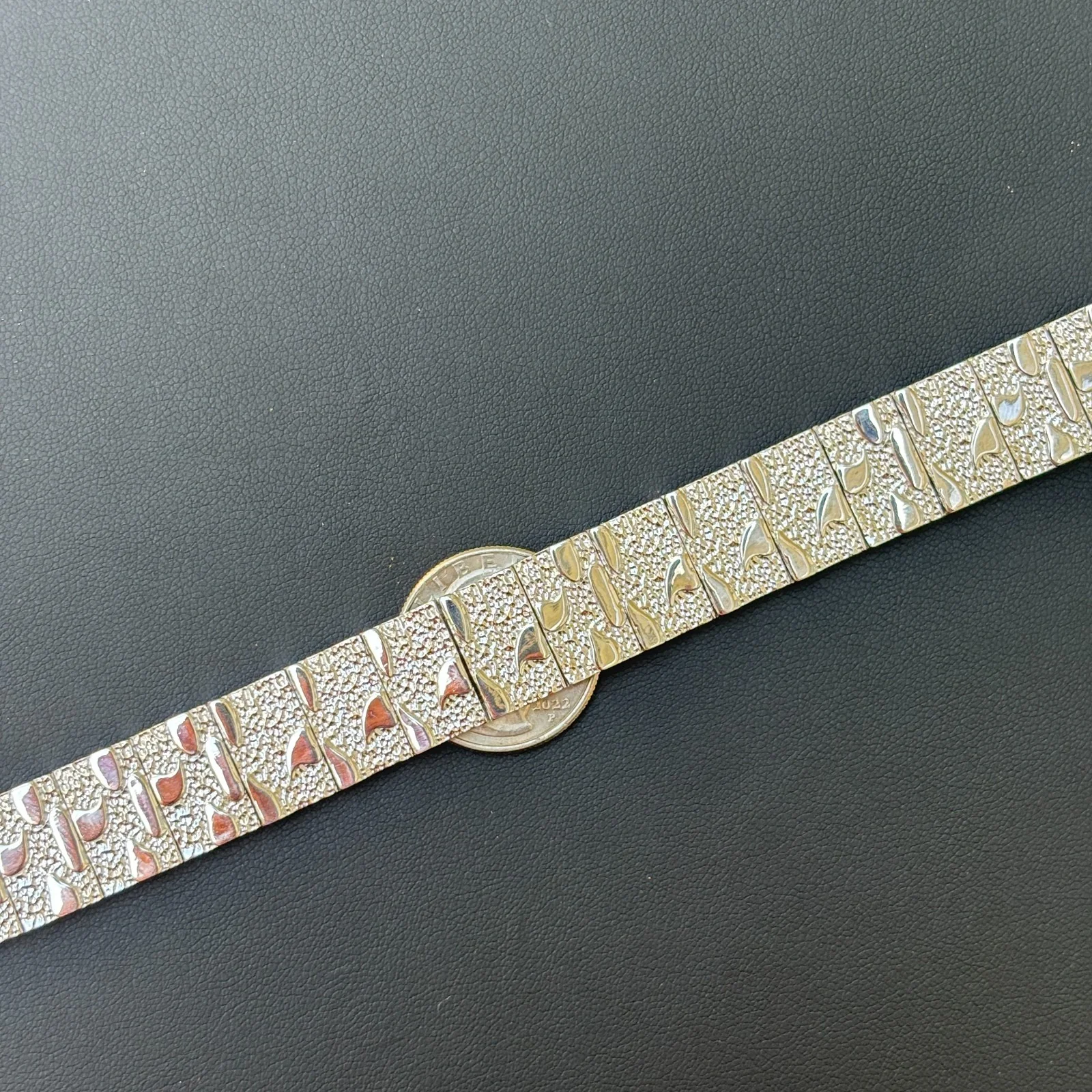 925 Sterling Silver 16mm Custom Nugget Link Bracelet - Image 16