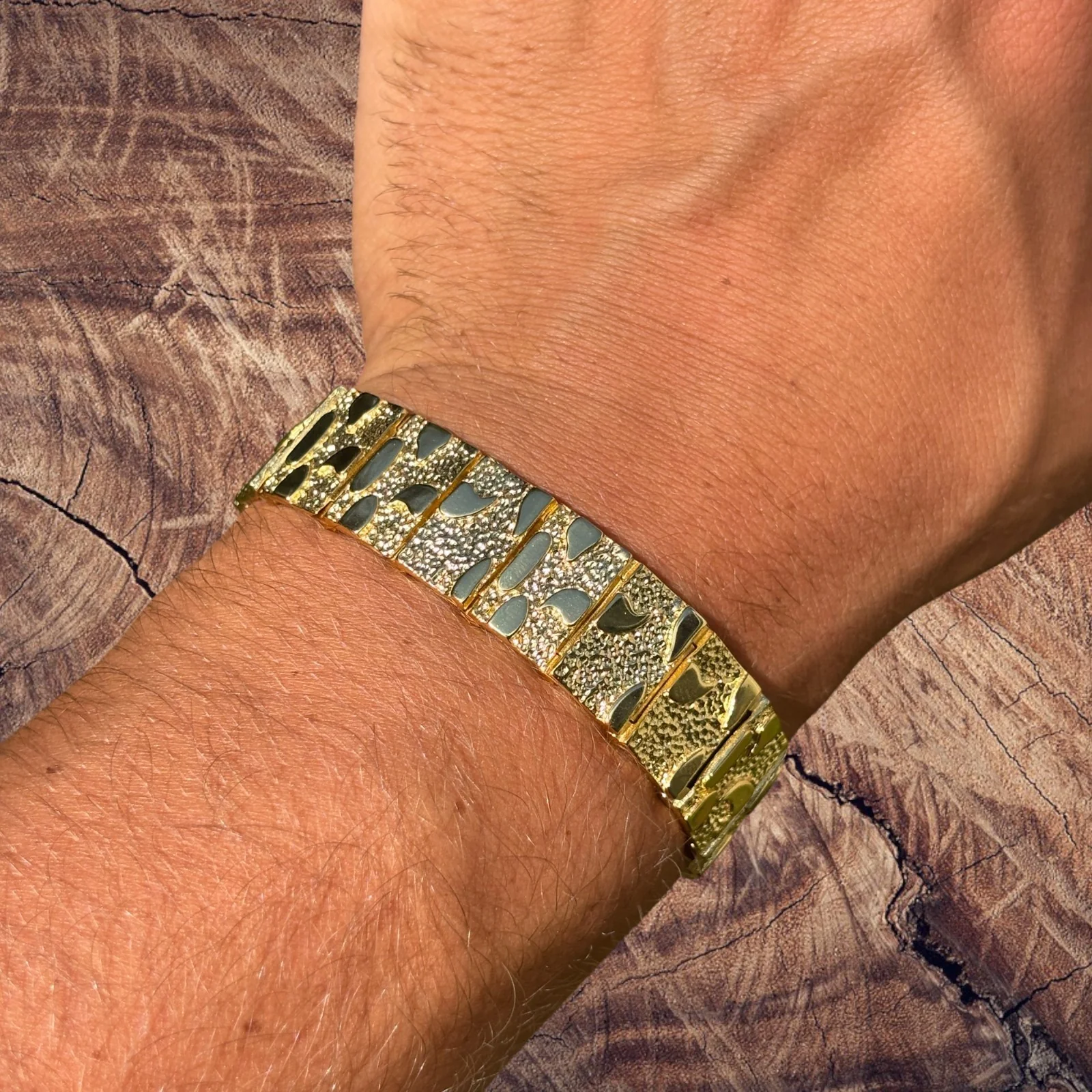 925 Sterling Silver 16mm Custom Nugget Link Bracelet - Image 19