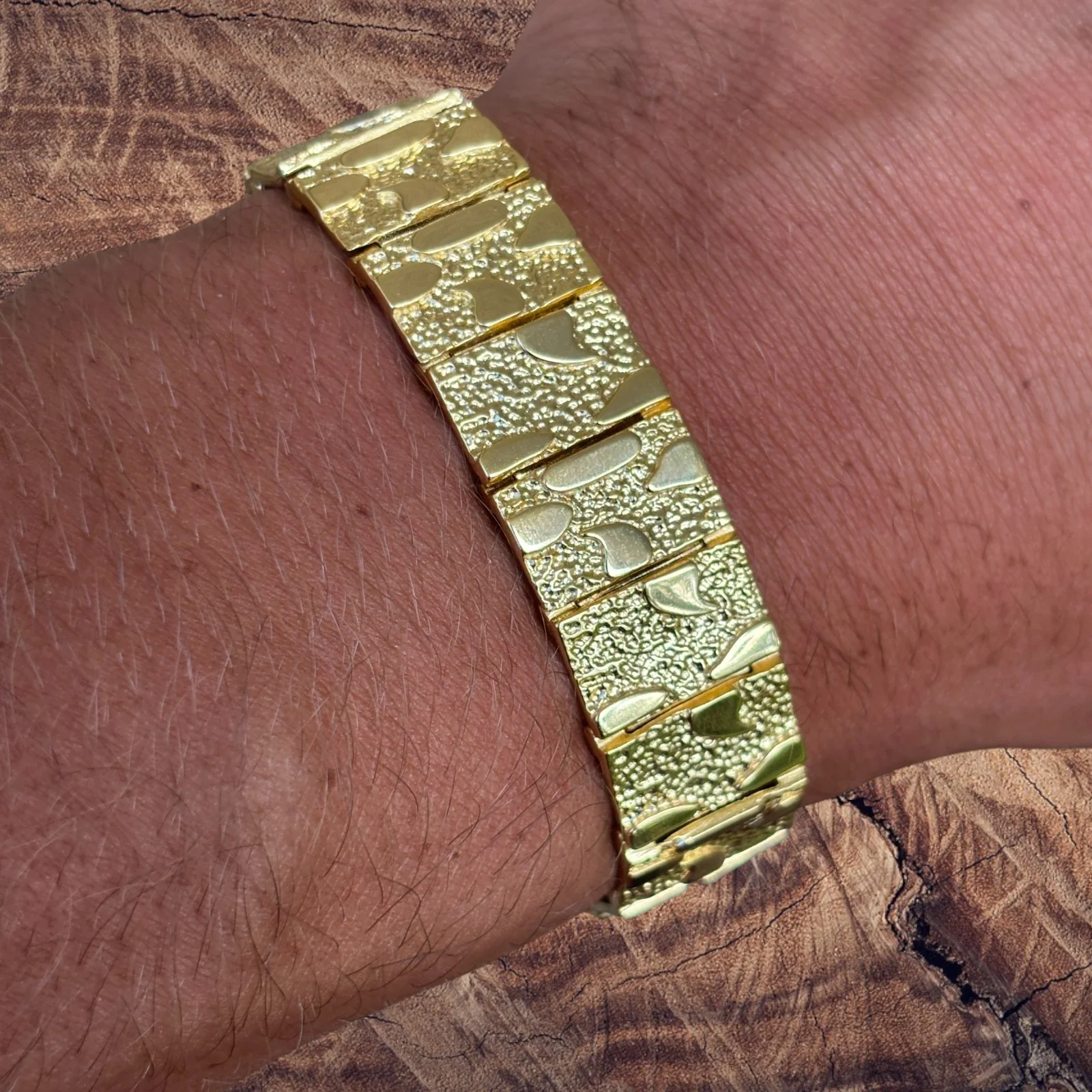 925 Sterling Silver 16mm Custom Nugget Link Bracelet - Image 22
