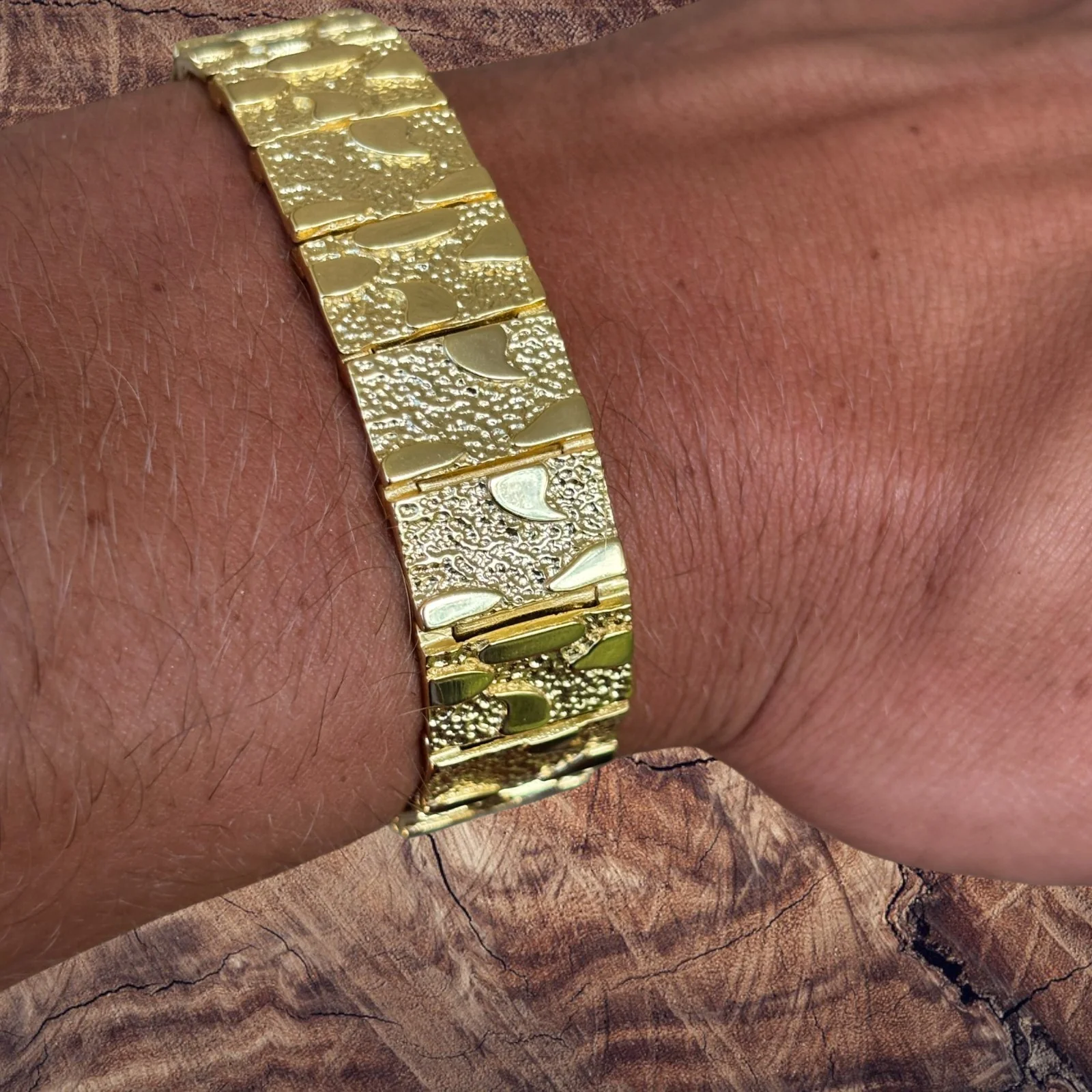 925 Sterling Silver 16mm Custom Nugget Link Bracelet - Image 23