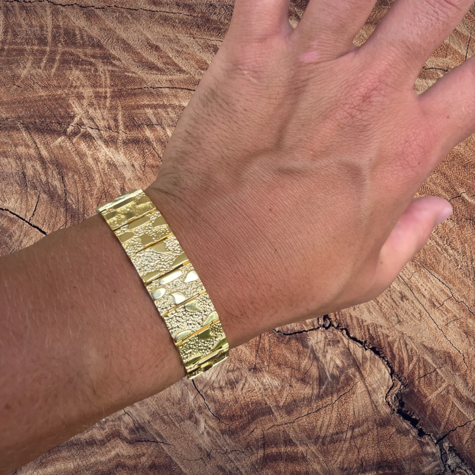 925 Sterling Silver 16mm Custom Nugget Link Bracelet - Image 24