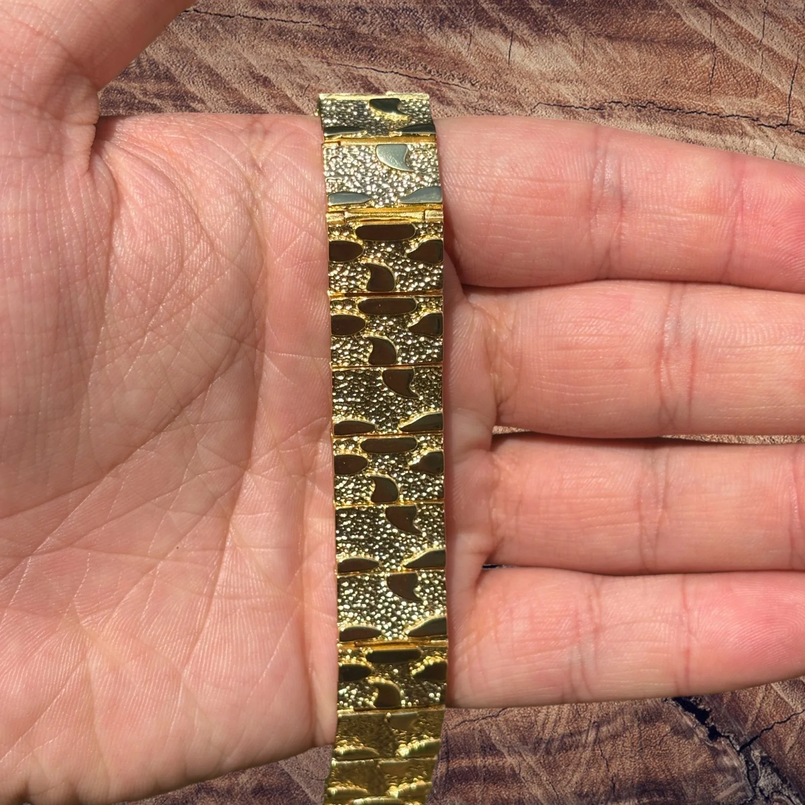 925 Sterling Silver 16mm Custom Nugget Link Bracelet - Image 5
