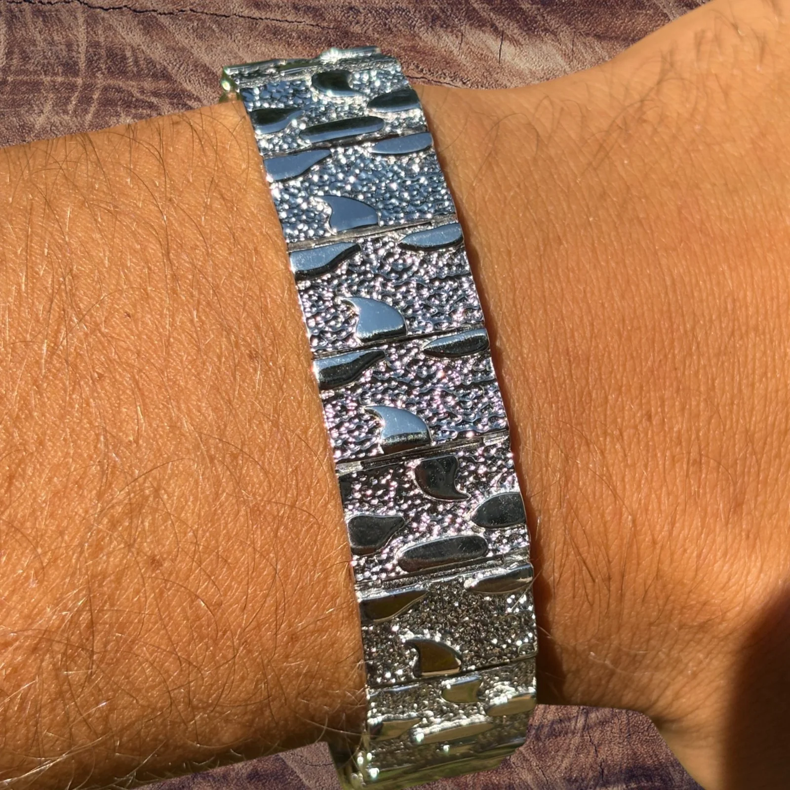 925 Sterling Silver 16mm Custom Nugget Link Bracelet - Image 7