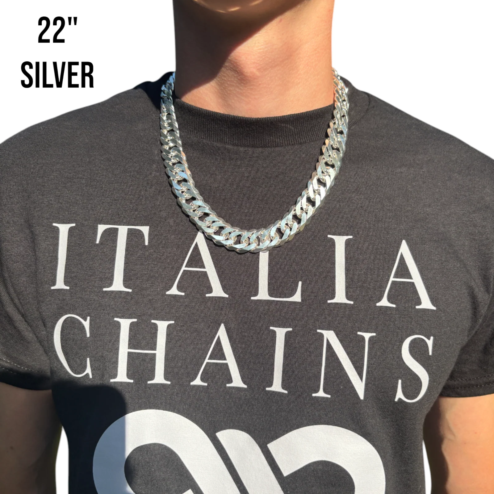 925 Sterling Silver 16mm Double Curb Chain Necklace - Image 11