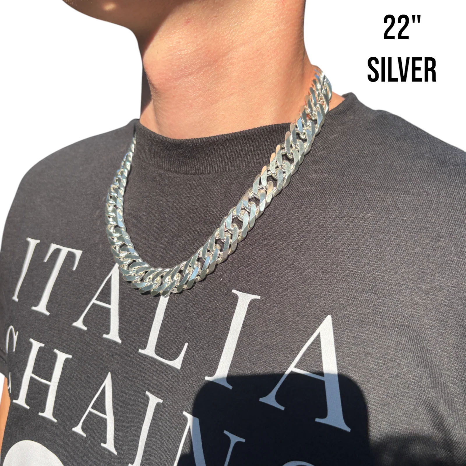925 Sterling Silver 16mm Double Curb Chain Necklace - Image 12