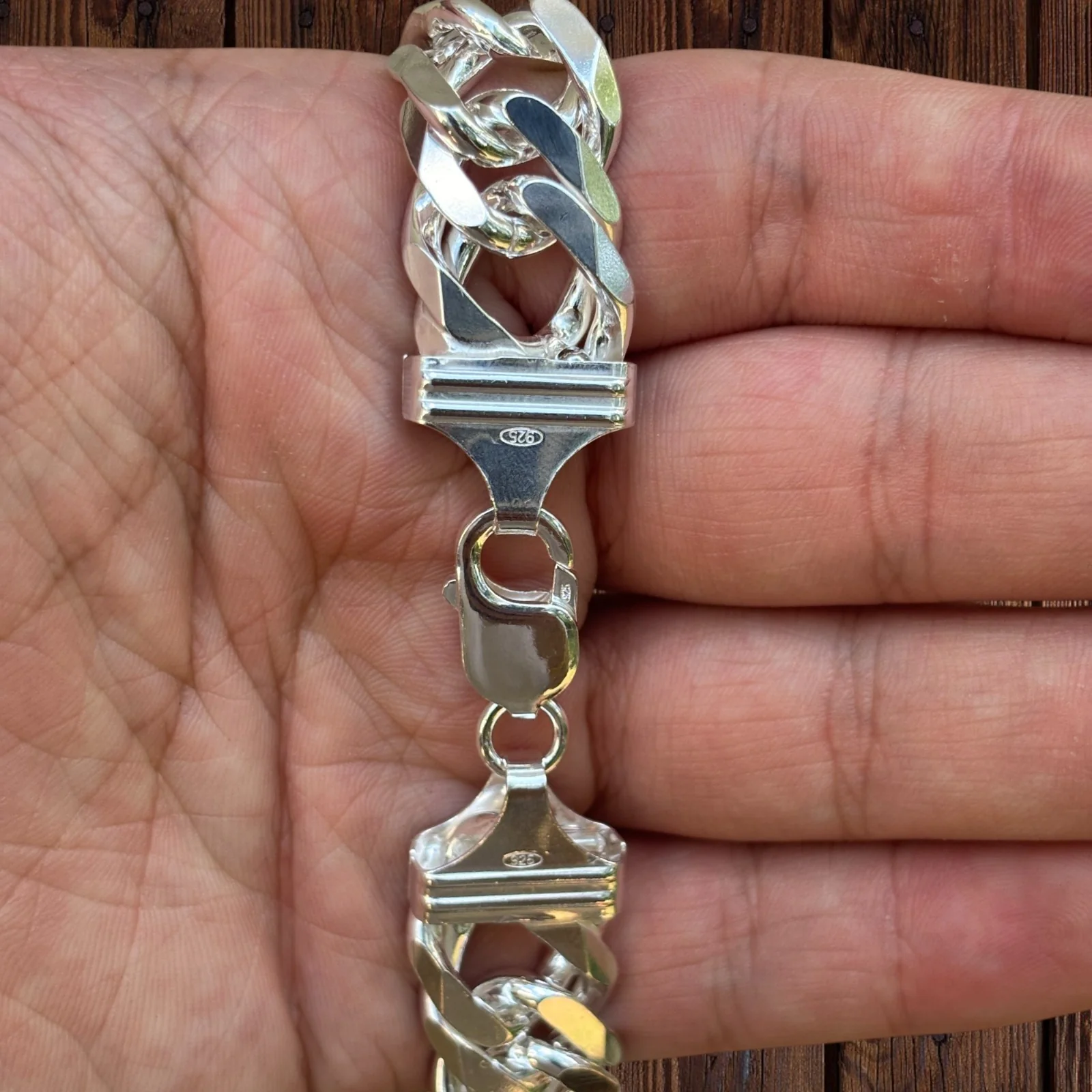 925 Sterling Silver 16mm Double Curb Chain Necklace - Image 6