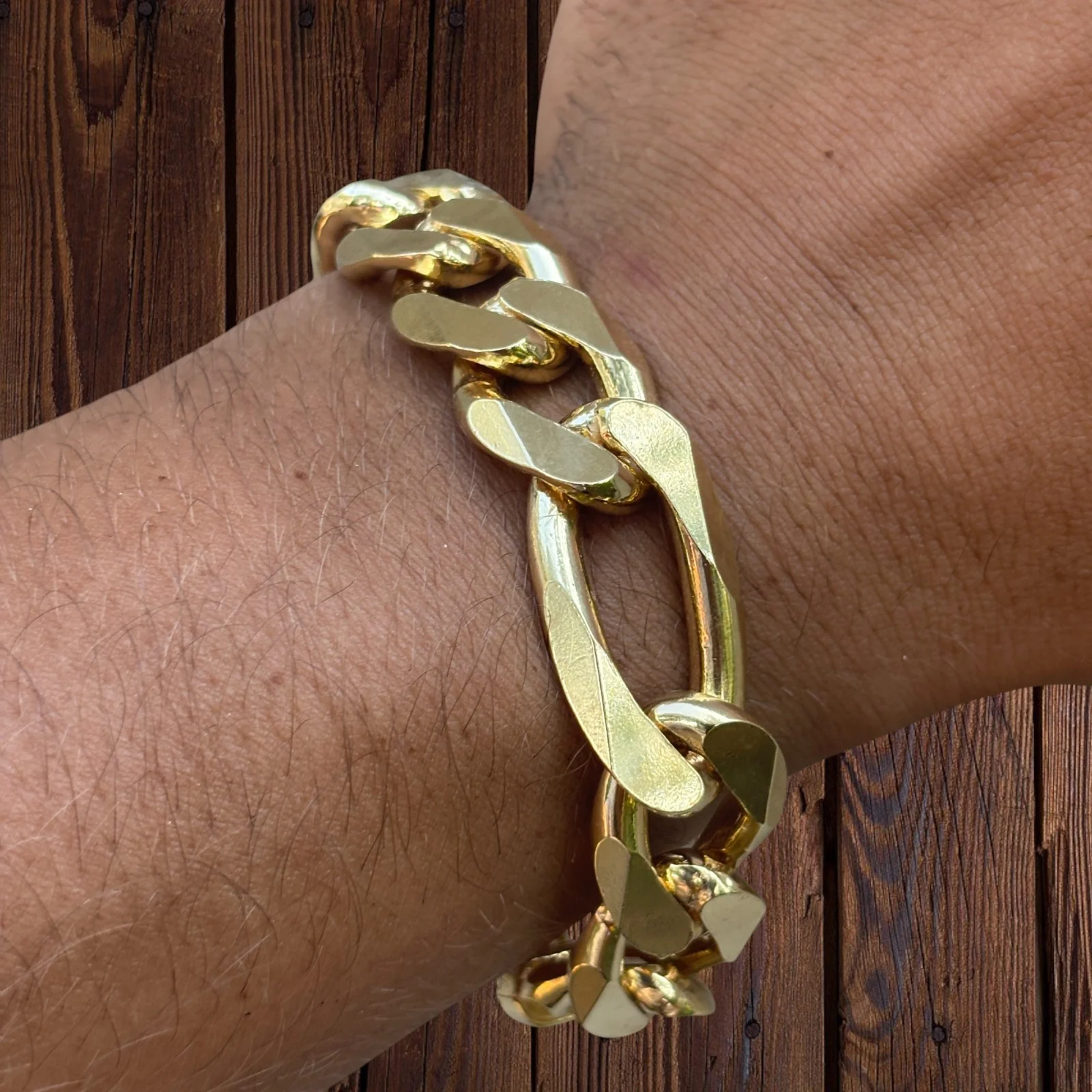 925 Sterling Silver 16mm Figaro Bracelet - Image 20