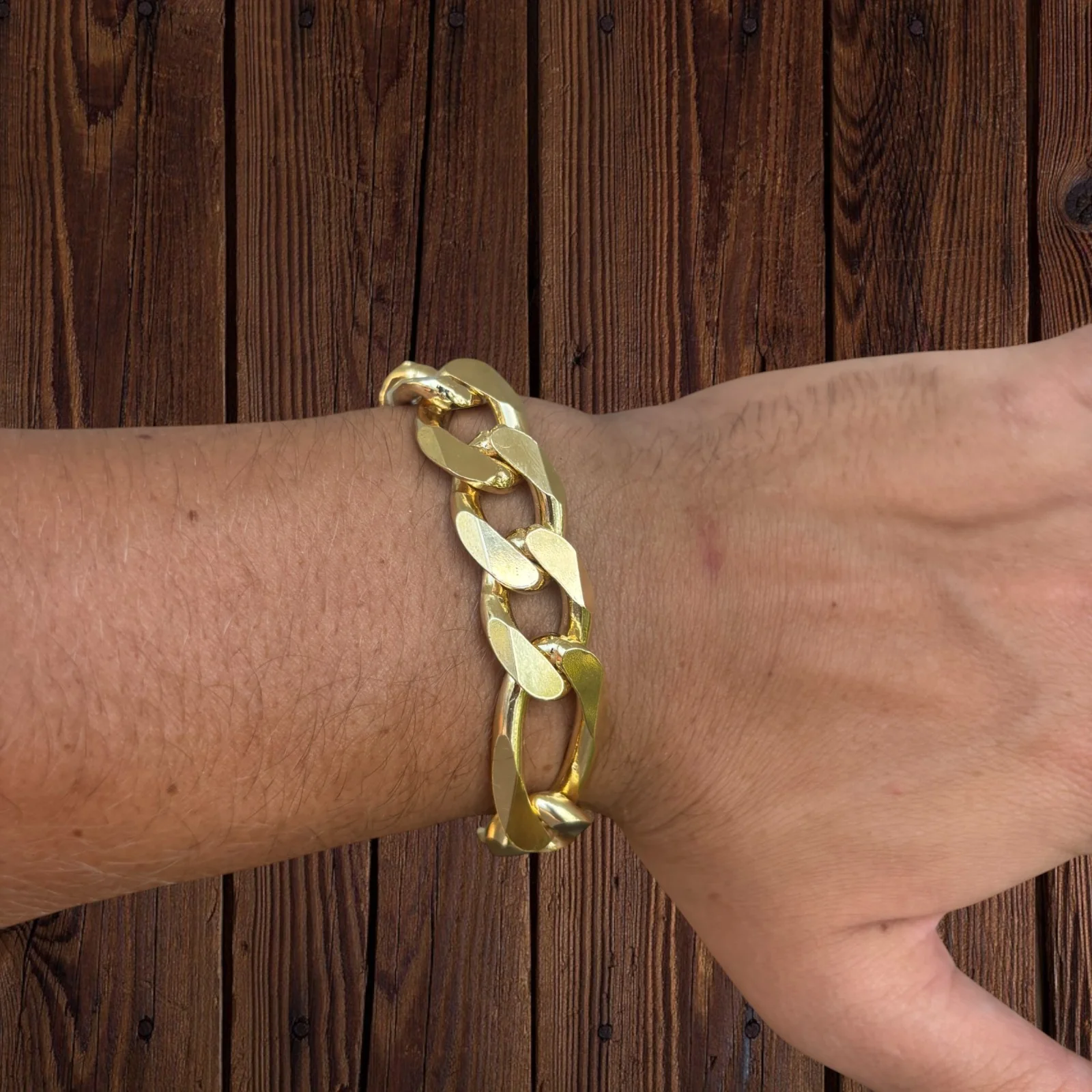 925 Sterling Silver 16mm Figaro Bracelet - Image 23