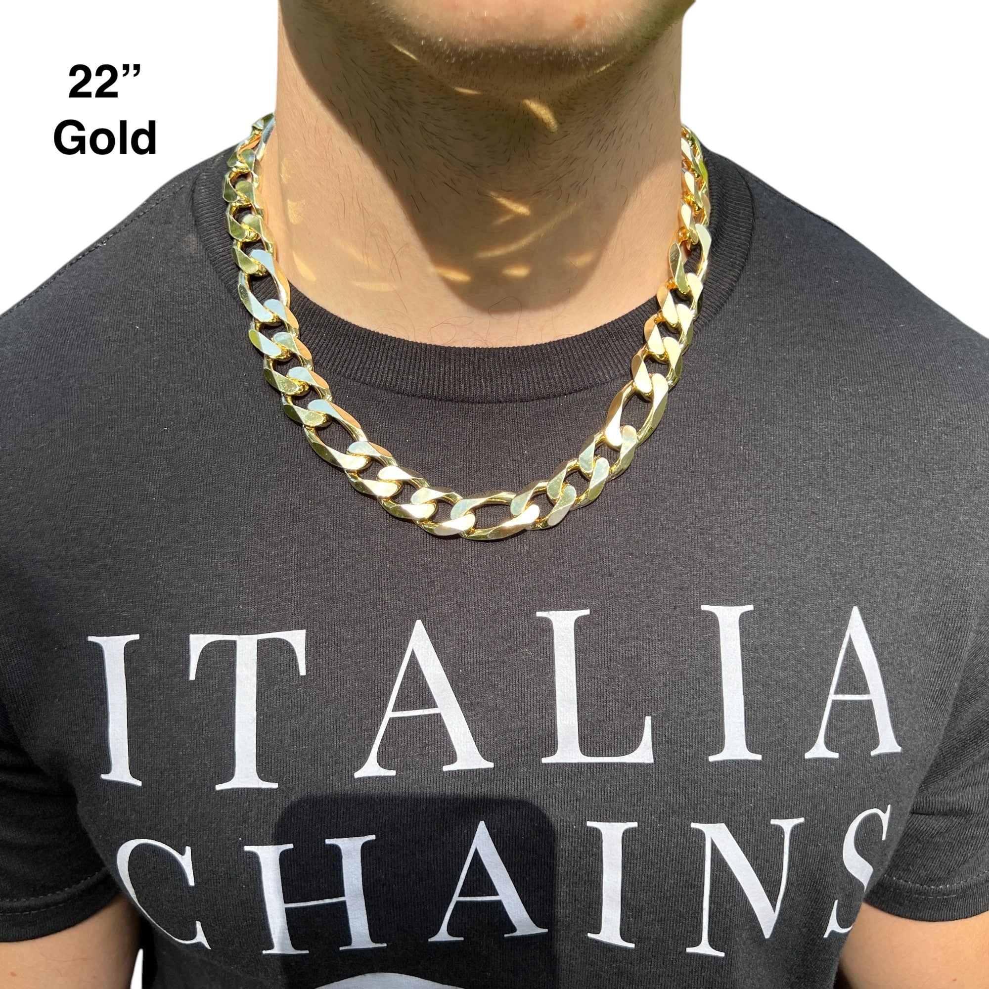 925 Sterling Silver 16mm Figaro Chain Necklace - Image 14