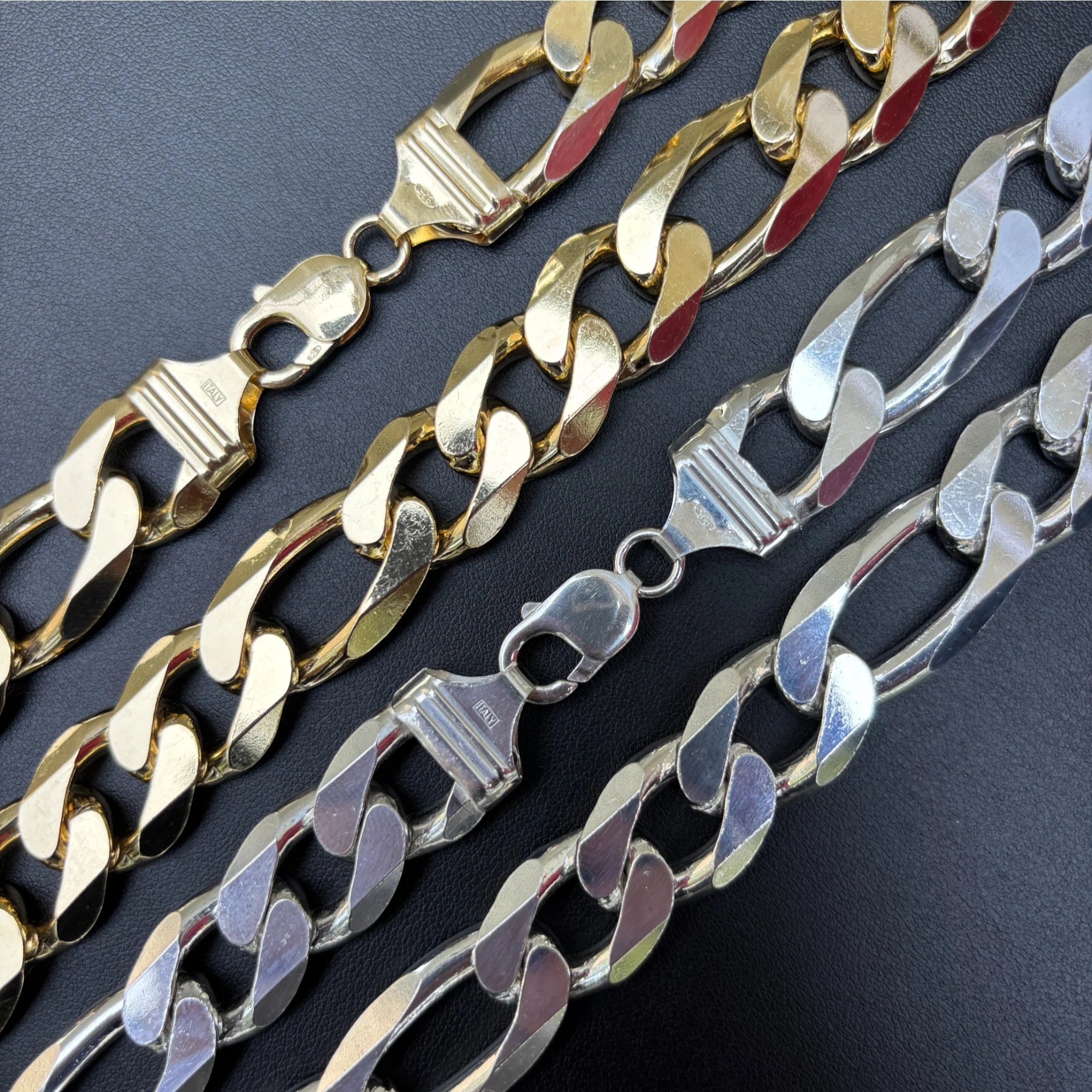 925 Sterling Silver 16mm Figaro Chain Necklace - Image 5