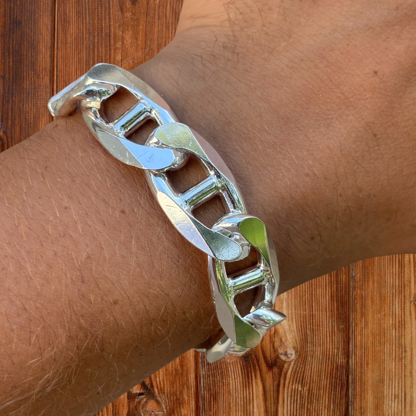 925 Sterling Silver 16mm Mariner Bracelet - Image 10