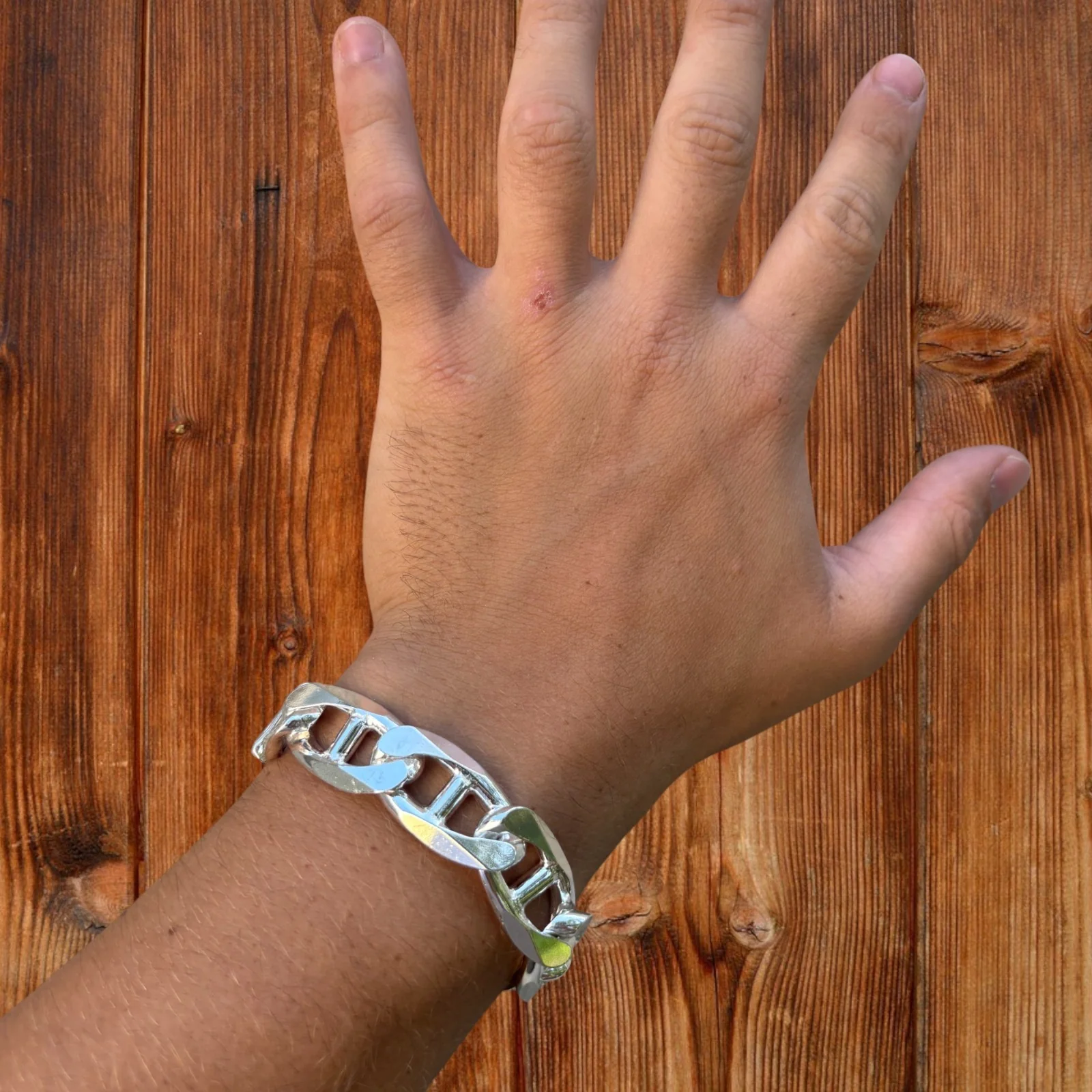 925 Sterling Silver 16mm Mariner Bracelet - Image 11