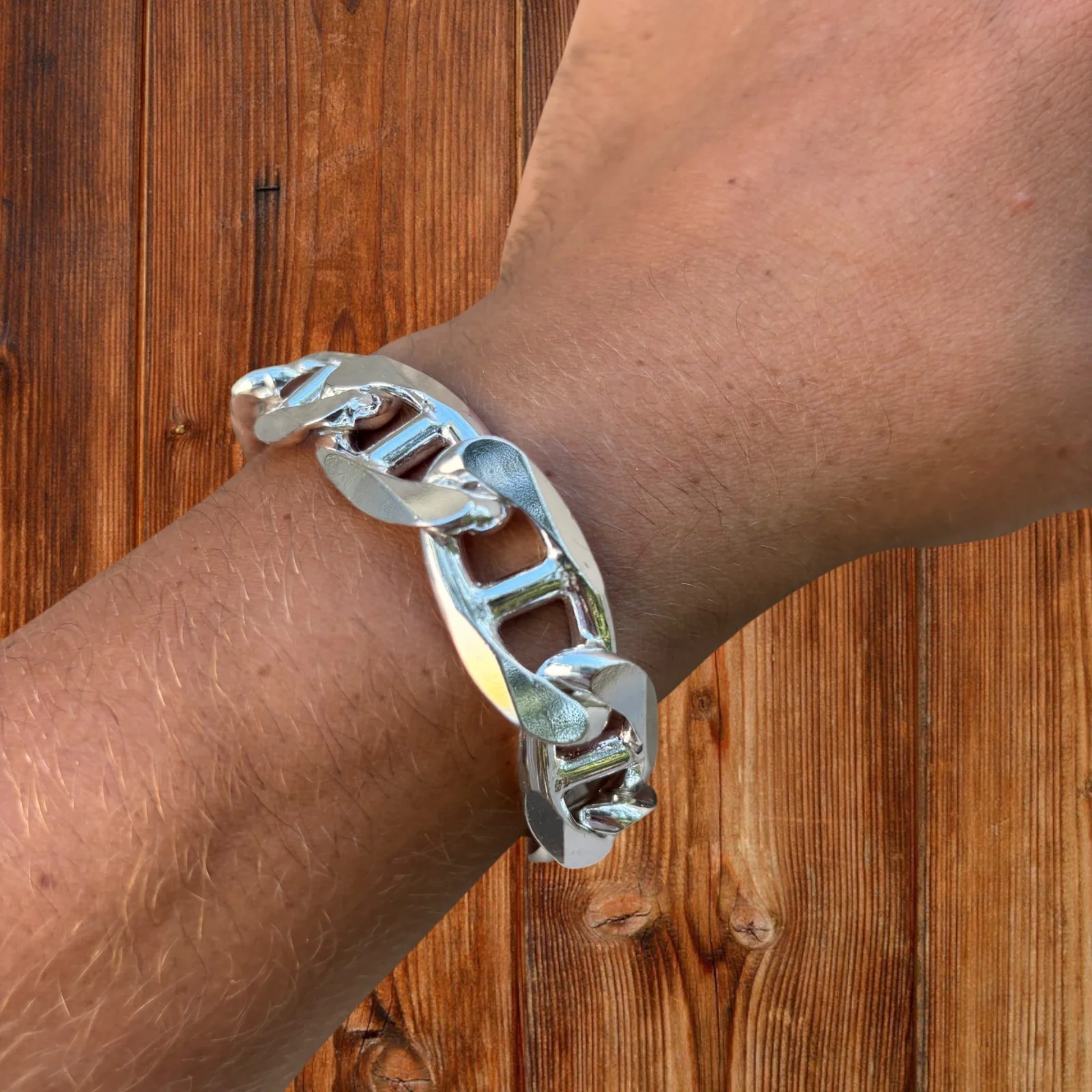 925 Sterling Silver 16mm Mariner Bracelet - Image 12