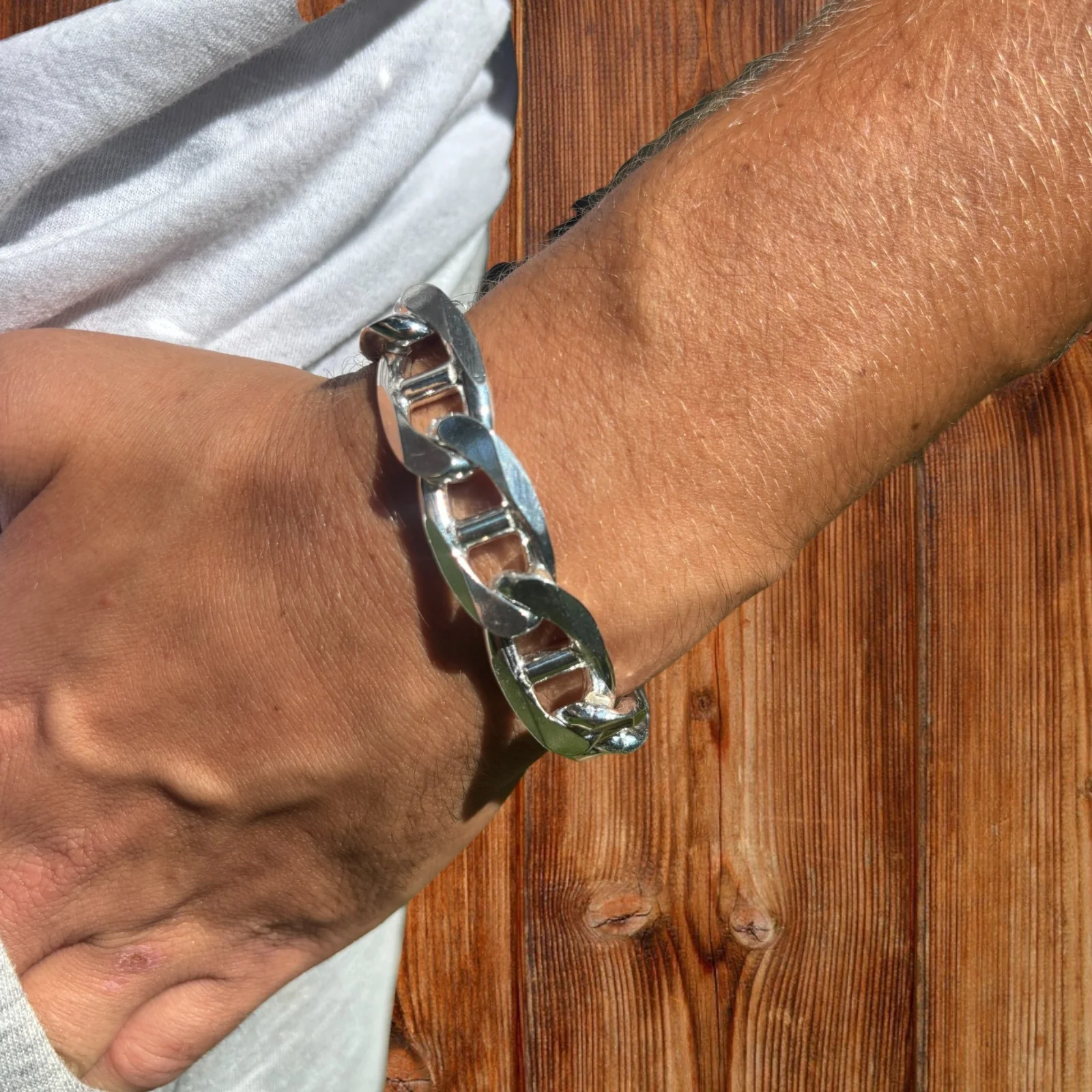 925 Sterling Silver 16mm Mariner Bracelet - Image 13