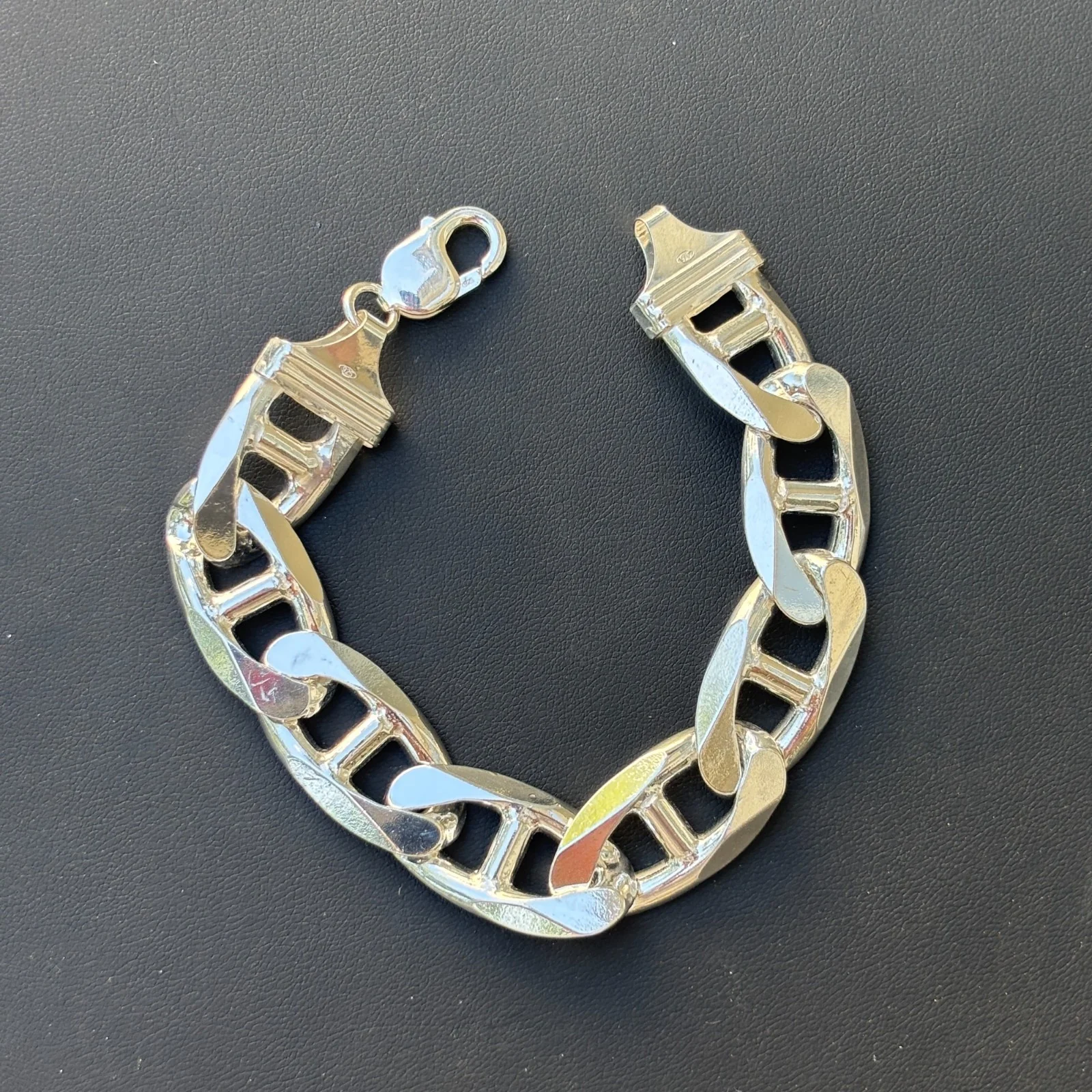925 Sterling Silver 16mm Mariner Bracelet - Image 14