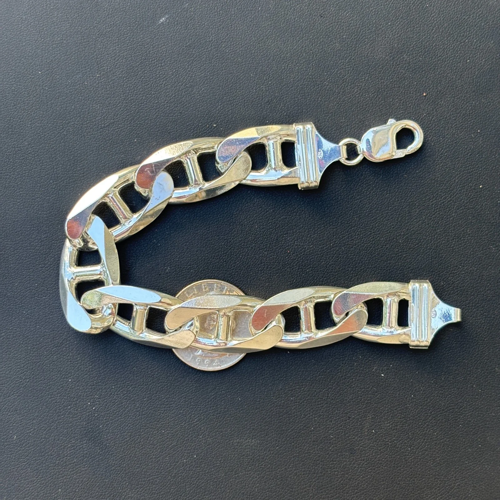 925 Sterling Silver 16mm Mariner Bracelet - Image 15
