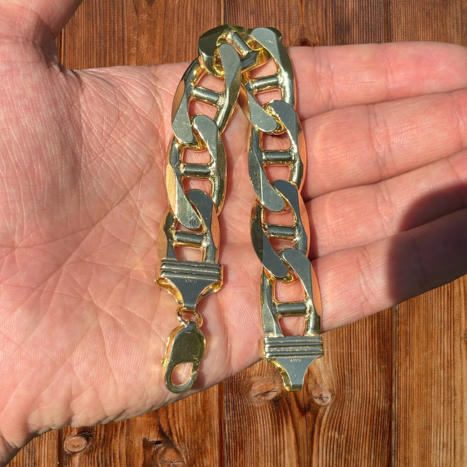 925 Sterling Silver 16mm Mariner Bracelet - Image 5