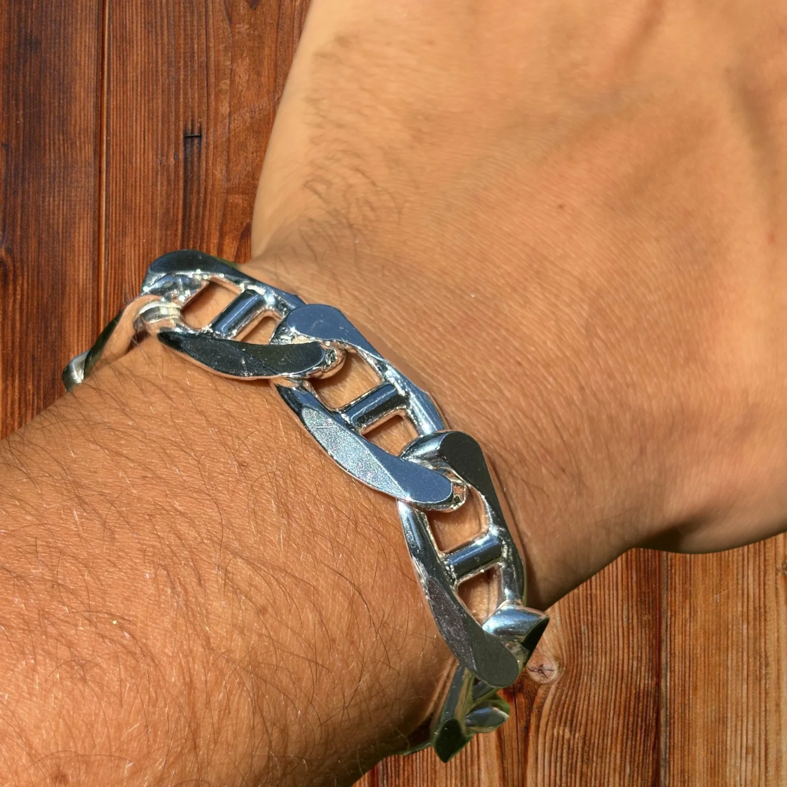 925 Sterling Silver 16mm Mariner Bracelet - Image 6