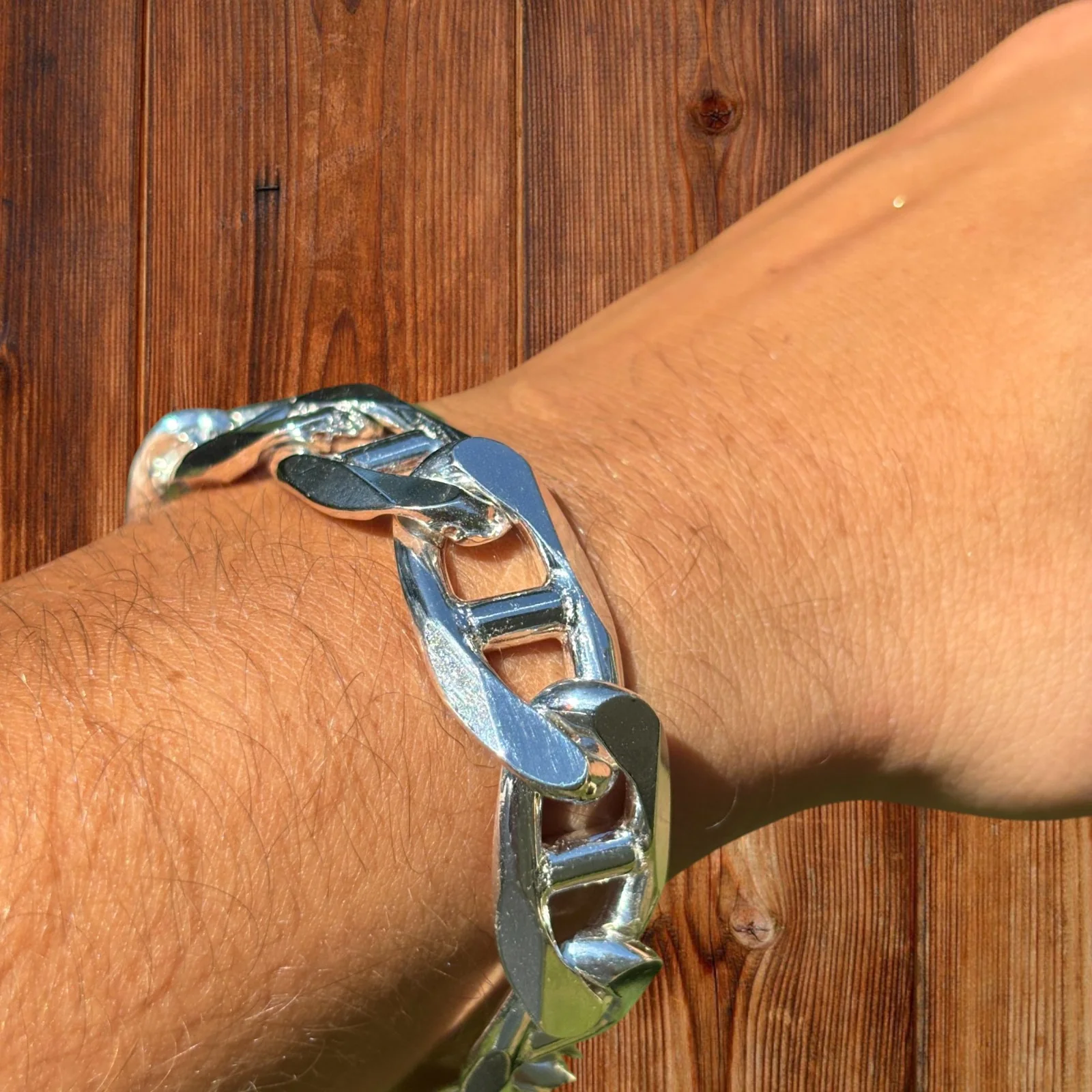 925 Sterling Silver 16mm Mariner Bracelet - Image 7