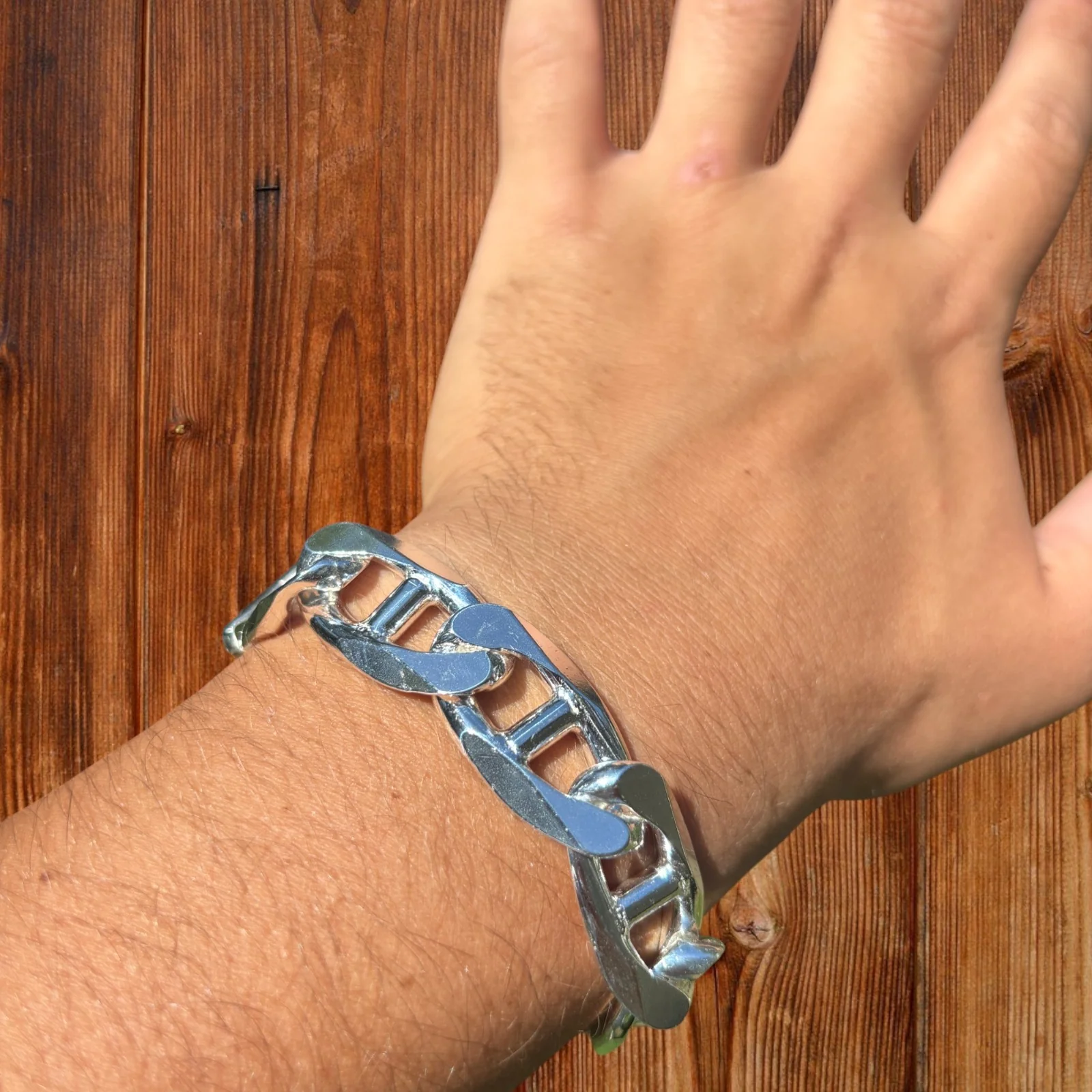 925 Sterling Silver 16mm Mariner Bracelet - Image 8
