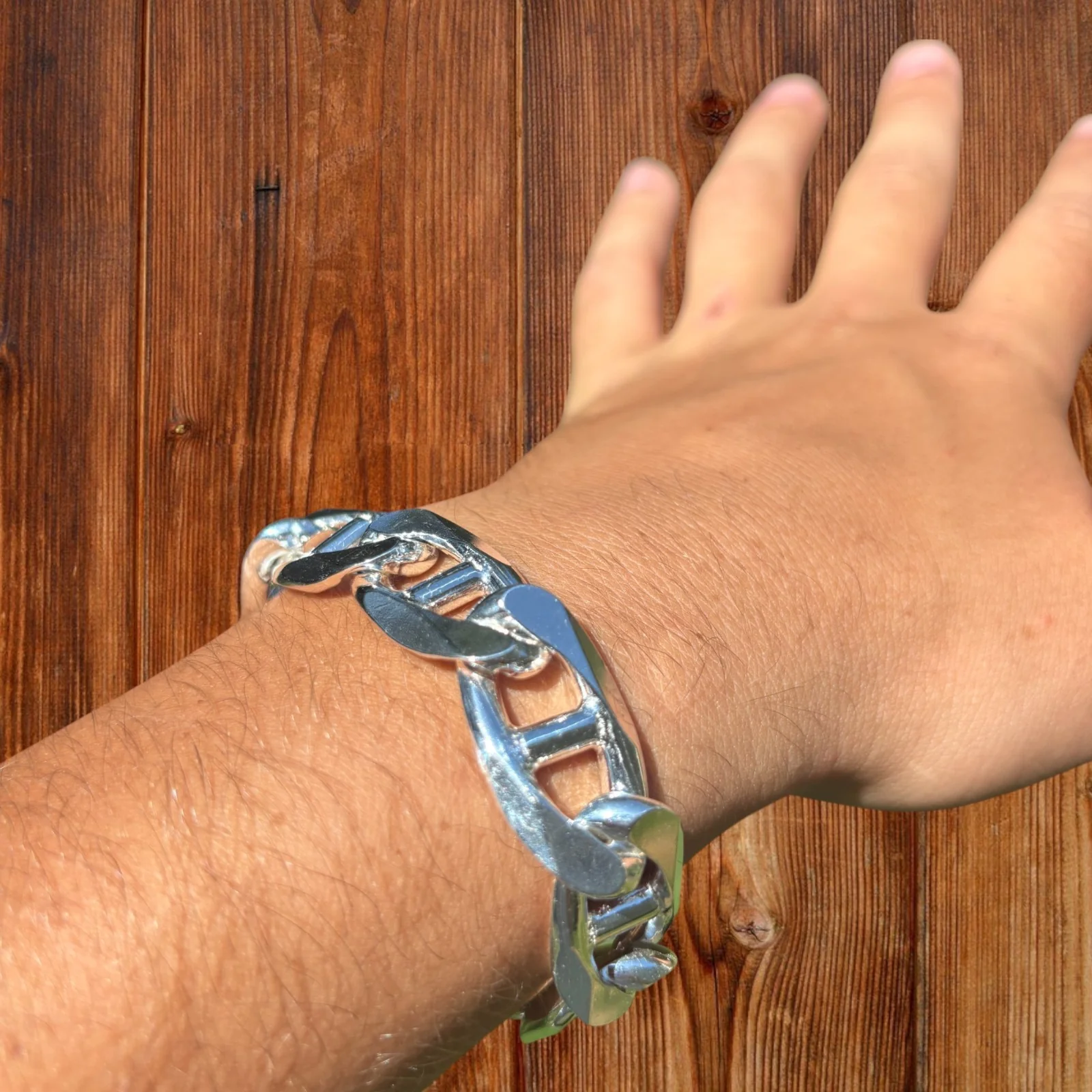 925 Sterling Silver 16mm Mariner Bracelet - Image 9