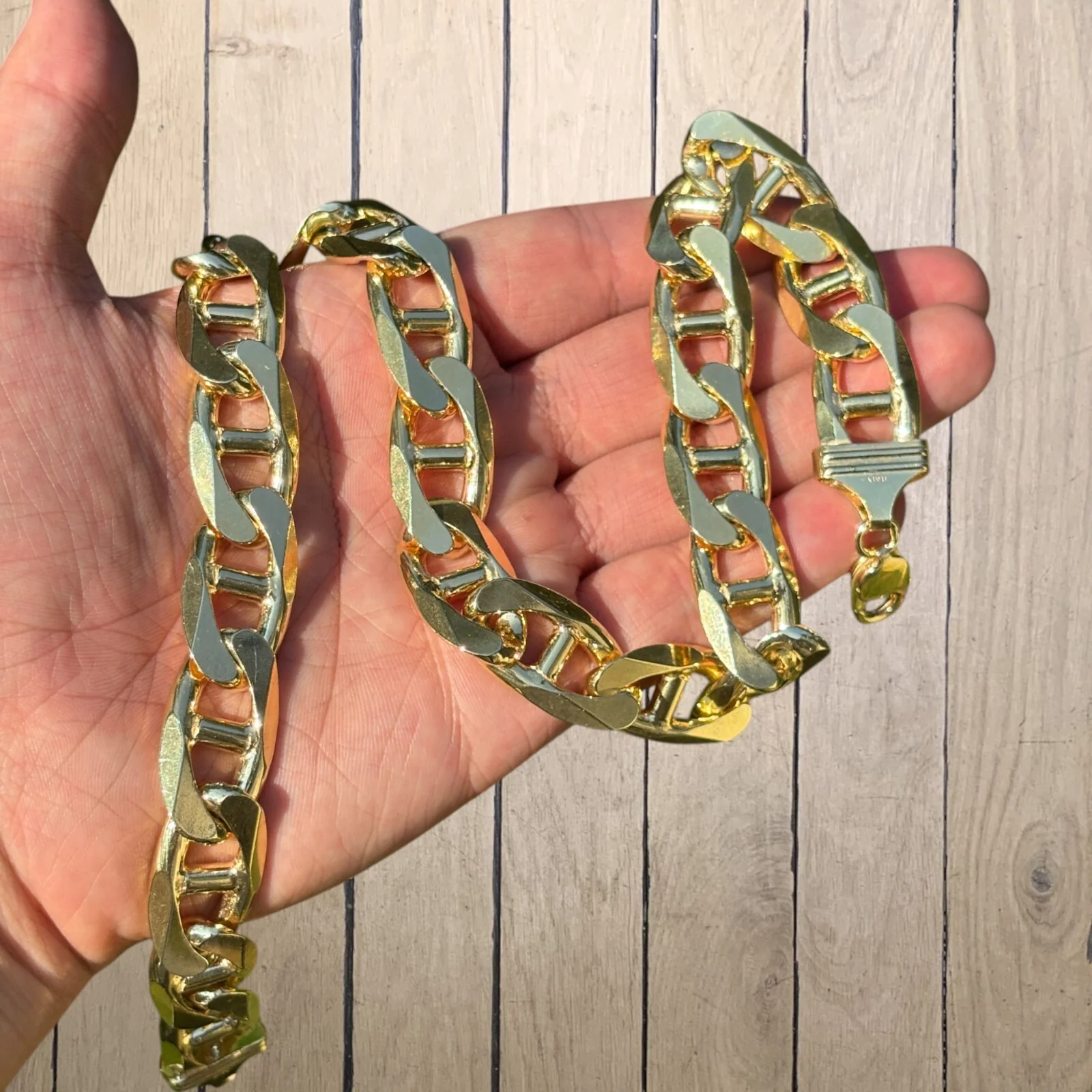 925 Sterling Silver 16mm Mariner Chain Necklace - Image 5