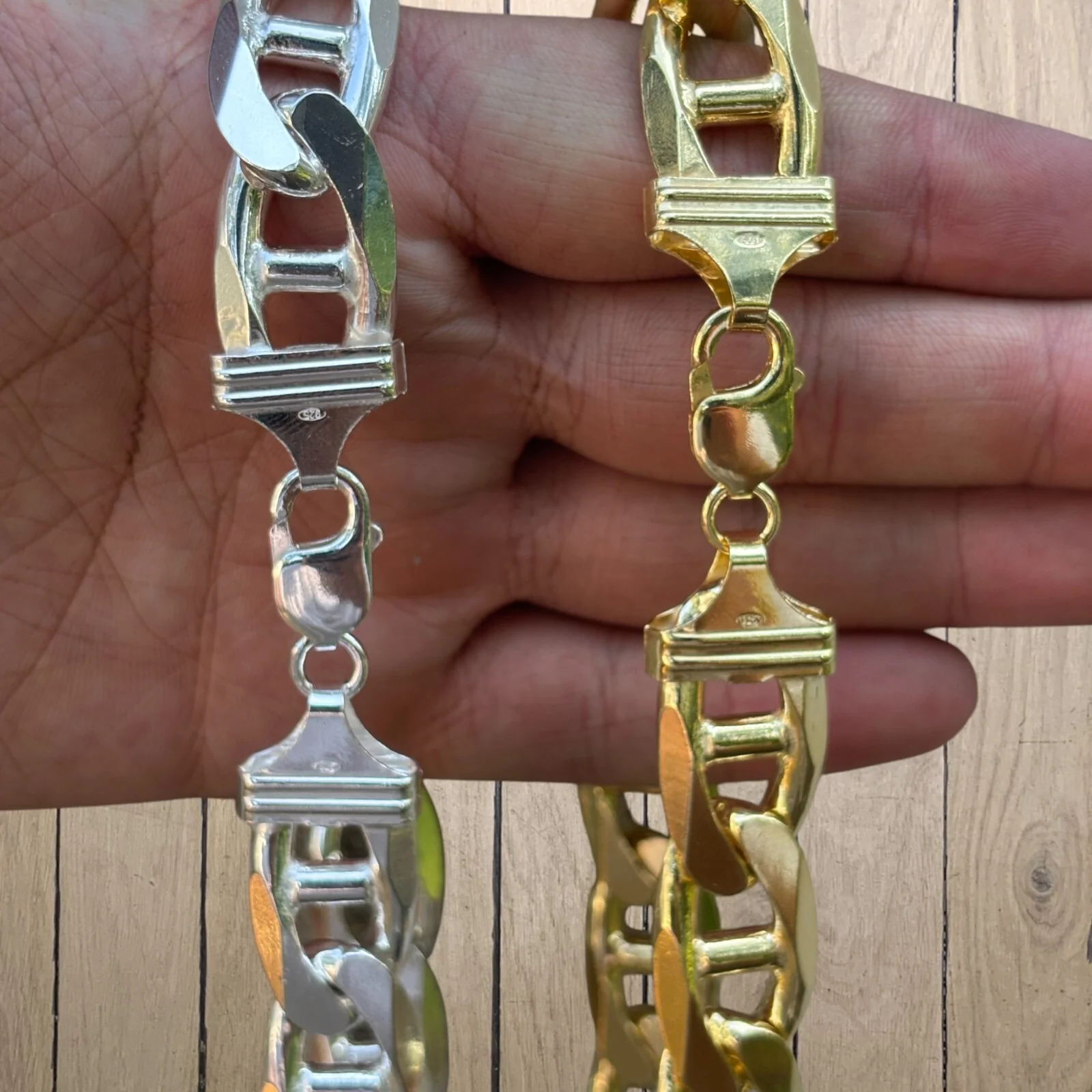 925 Sterling Silver 16mm Mariner Chain Necklace - Image 8
