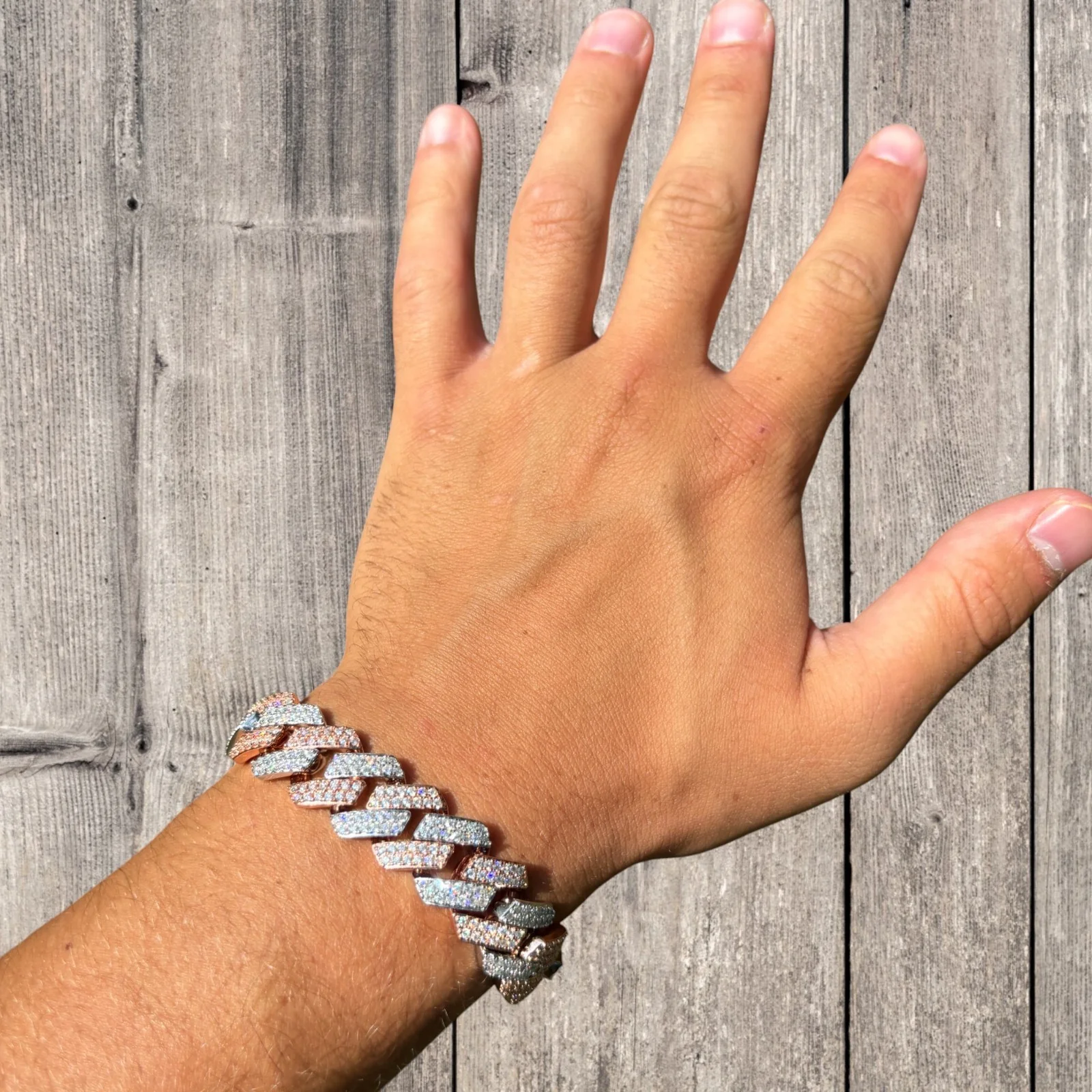 925 Sterling Silver 16mm Moissanite Cuban Prong Bracelet - Image 25
